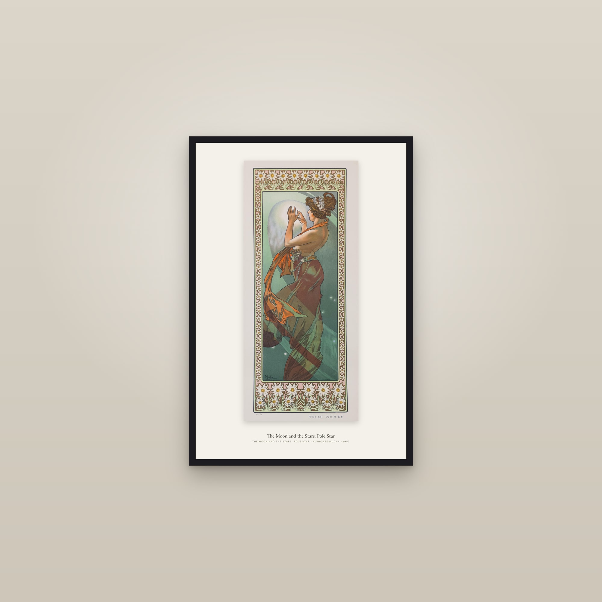The Moon and the Stars: Pole Star — framed in a gallery setting