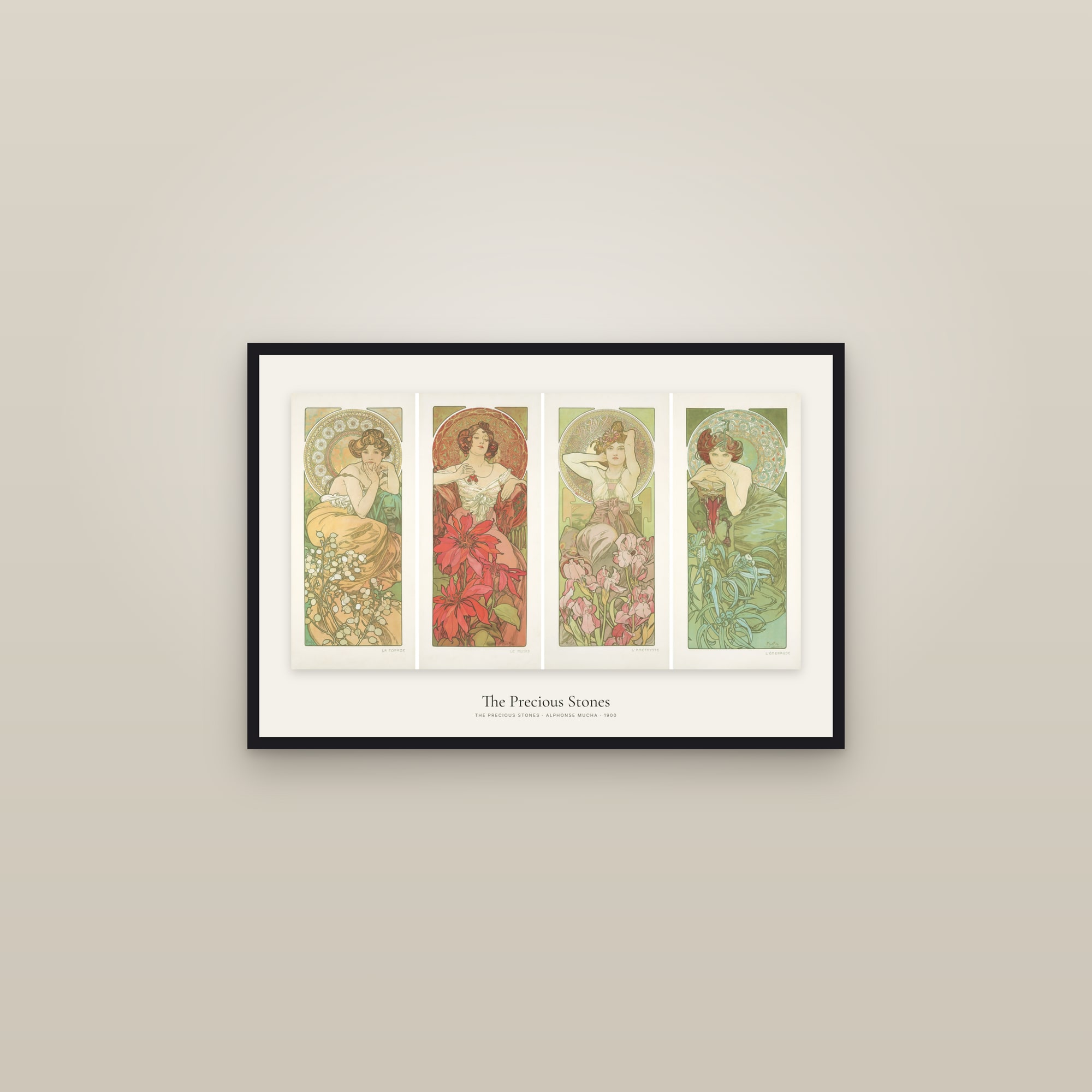 The Precious Stones — framed in a gallery setting