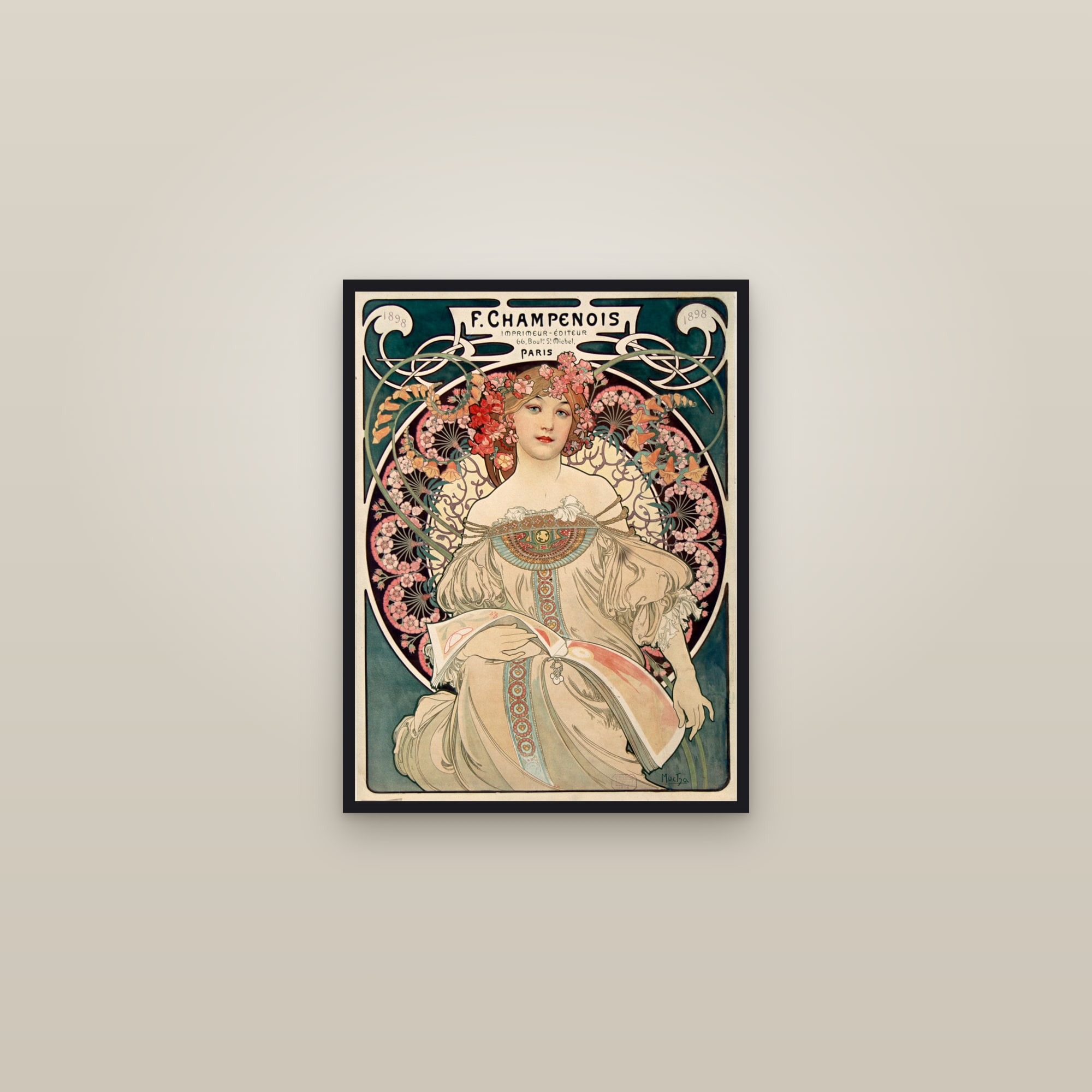 Rêverie (Daydream) — Full-Bleed Edition — framed in a gallery setting