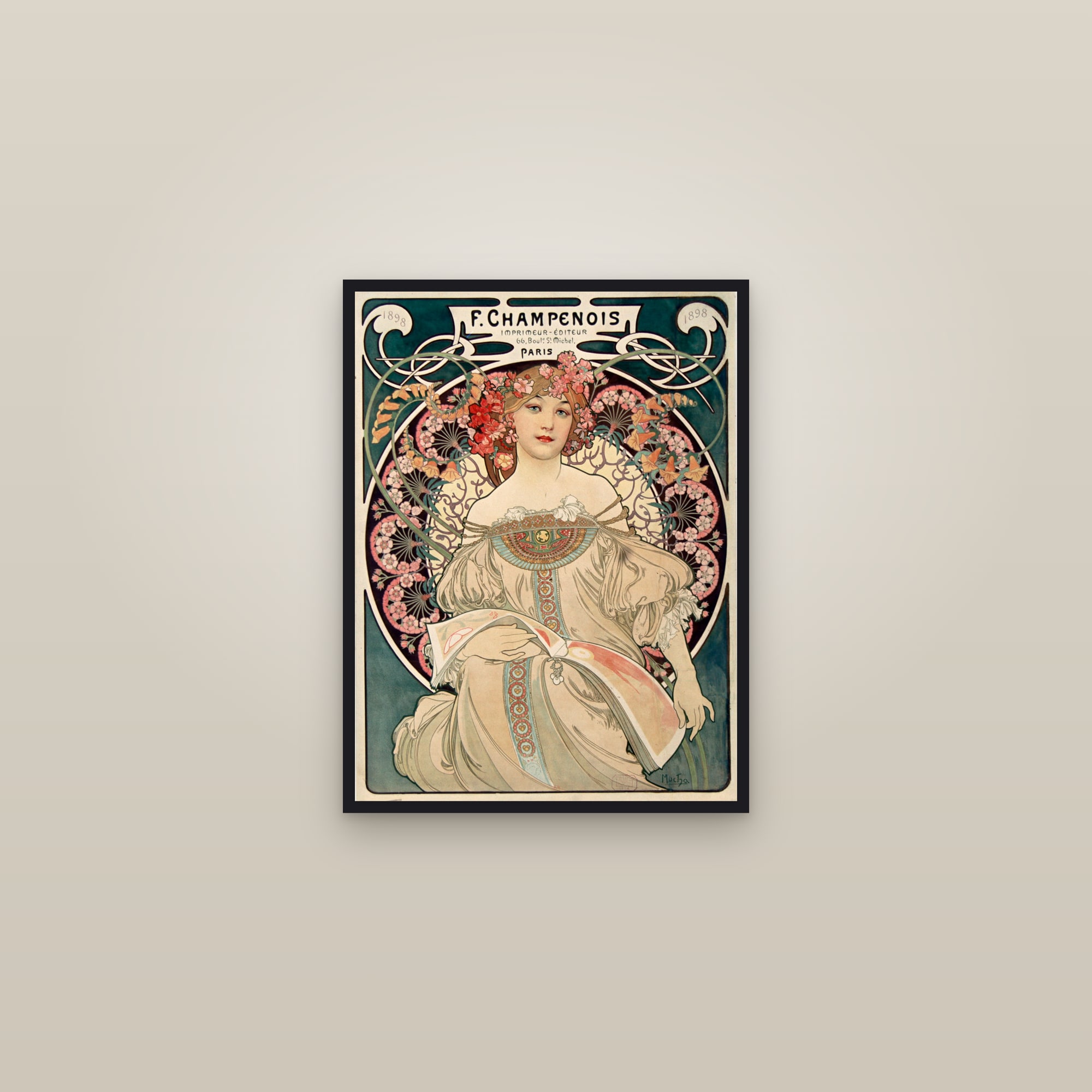 Rêverie (Daydream) — Full-Bleed Edition — framed in a gallery setting