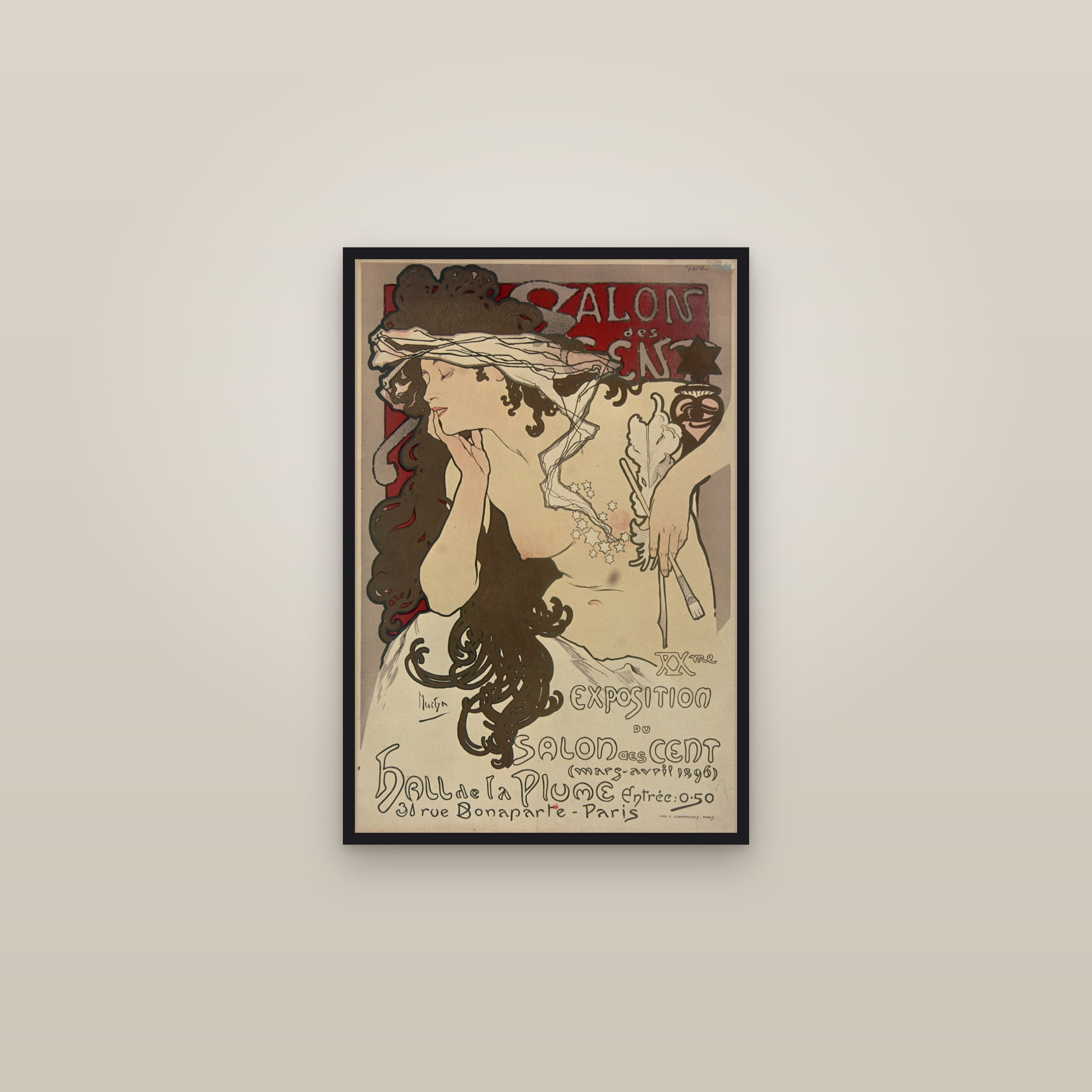 Salon des Cent (20th Exhibition) (Full) — Full-Bleed Edition — framed in a gallery setting