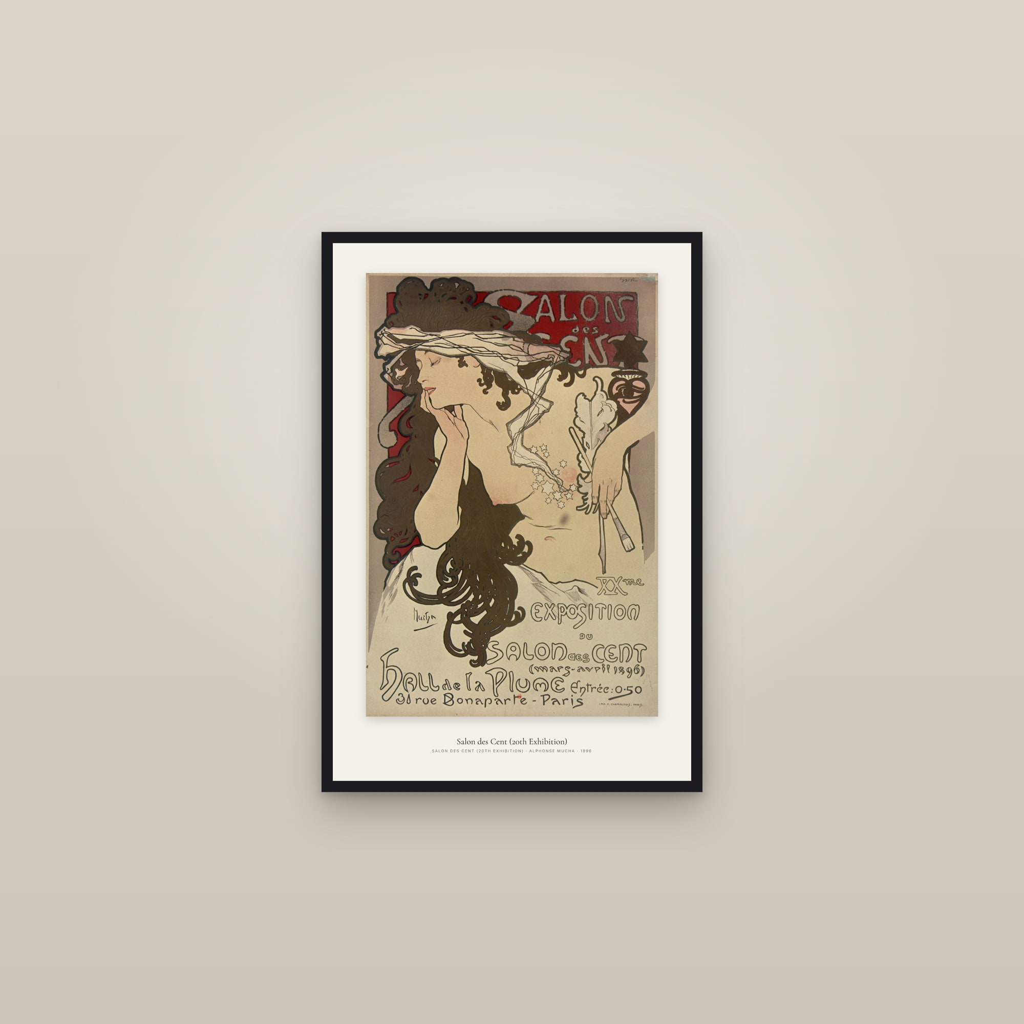 Salon des Cent (20th Exhibition) — framed in a gallery setting