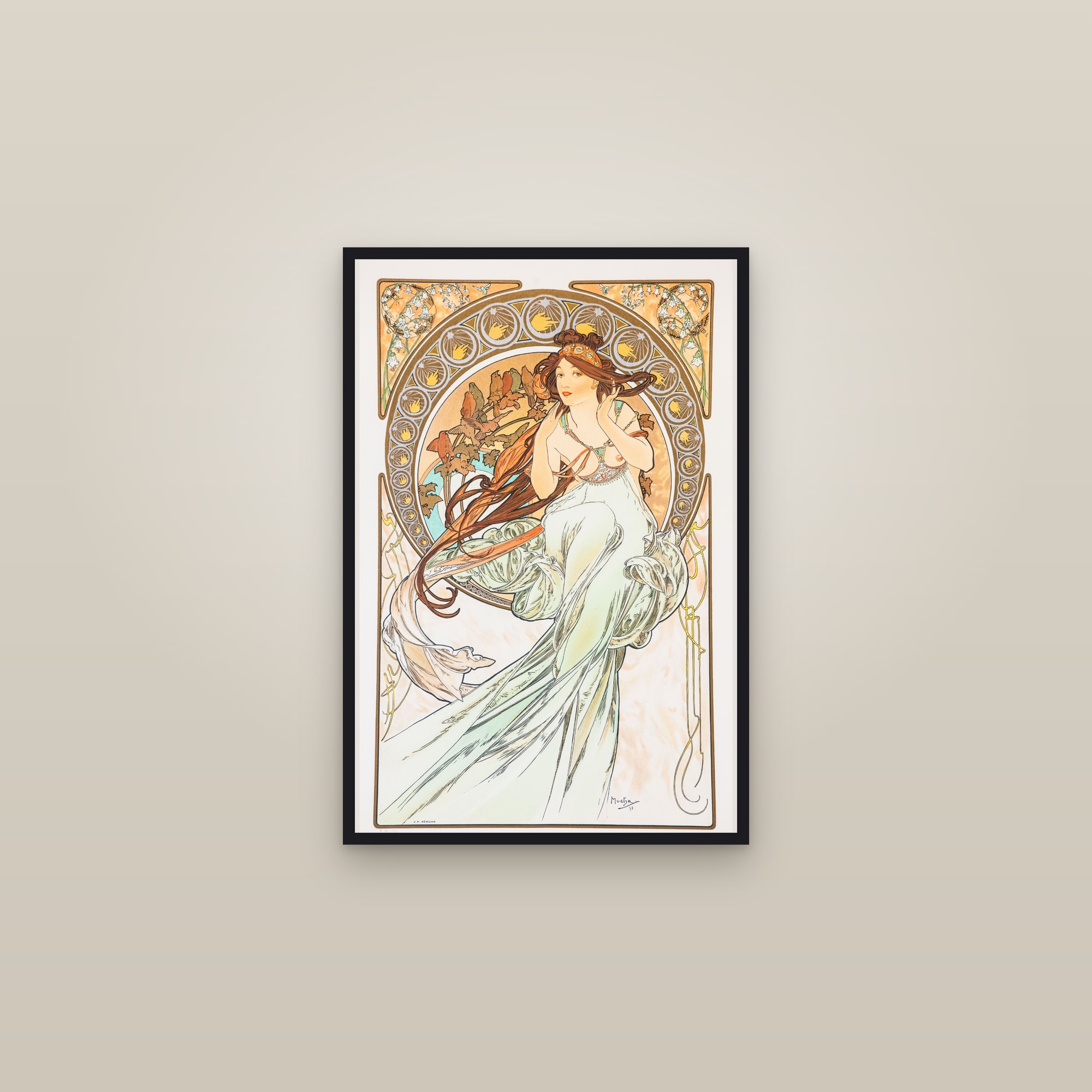 The Arts: Music (Full) — Full-Bleed Edition — framed in a gallery setting