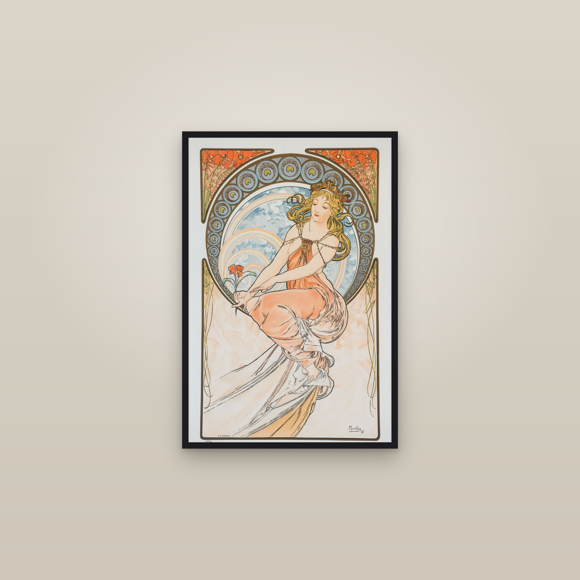 The Arts: Painting (Full) — Full-Bleed Edition — framed in a gallery setting