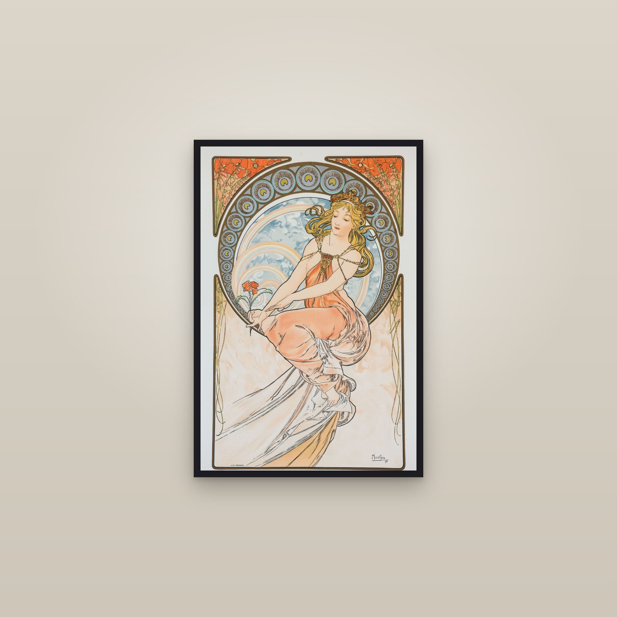 The Arts: Painting (Full) — Full-Bleed Edition — framed in a gallery setting