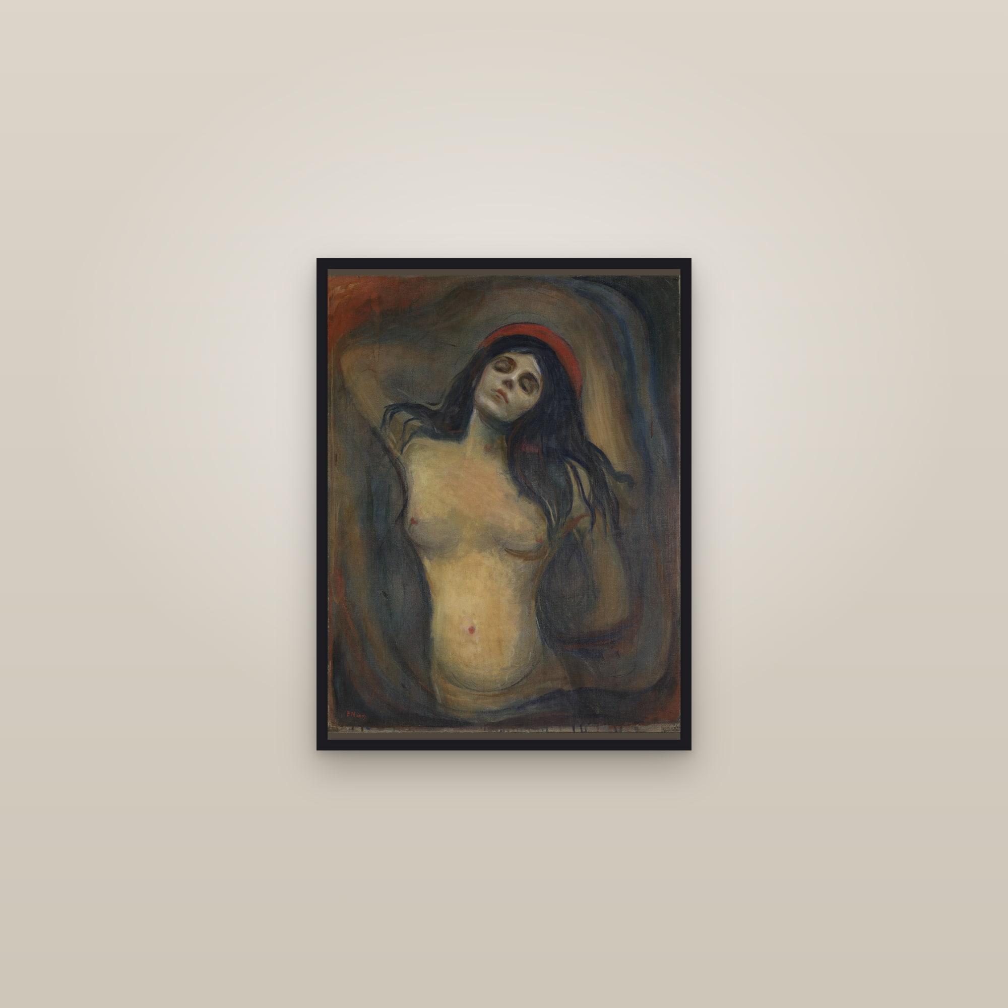 Madonna (Full) — Full-Bleed Edition — framed in a gallery setting