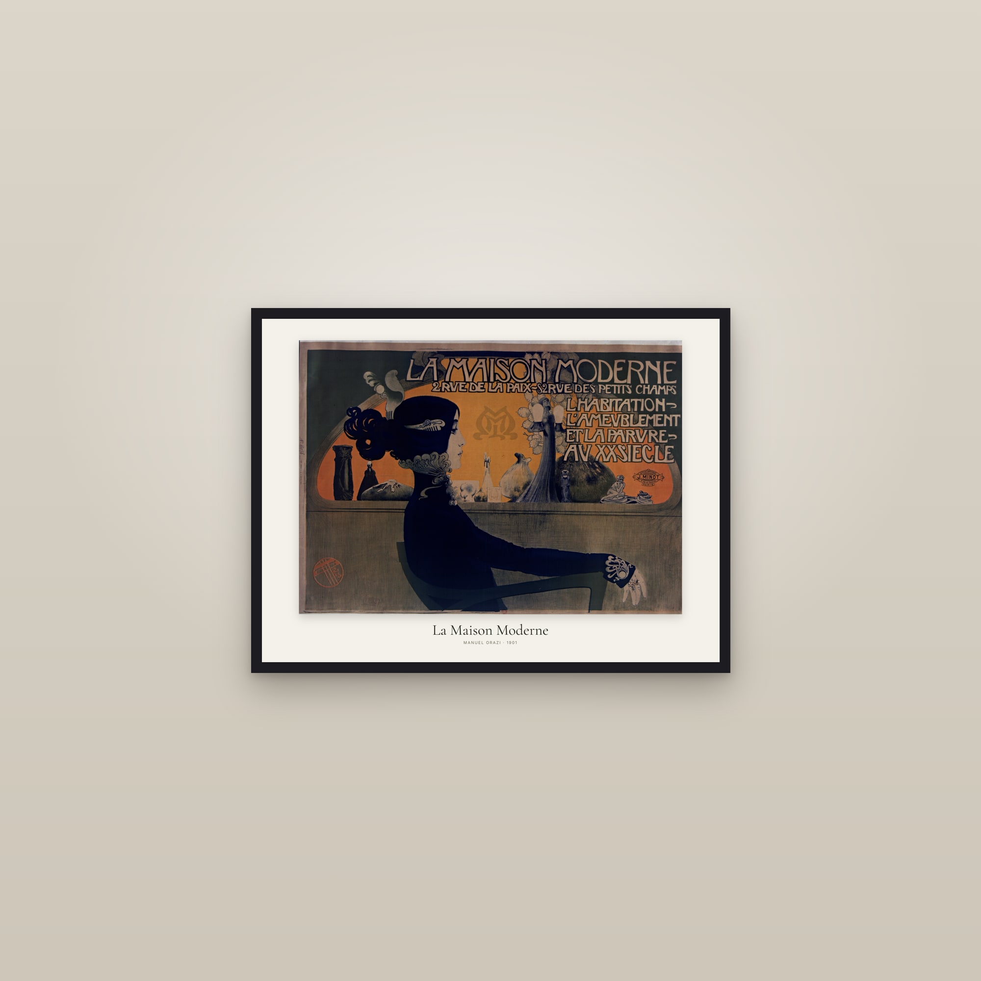 La Maison Moderne — framed in a gallery setting