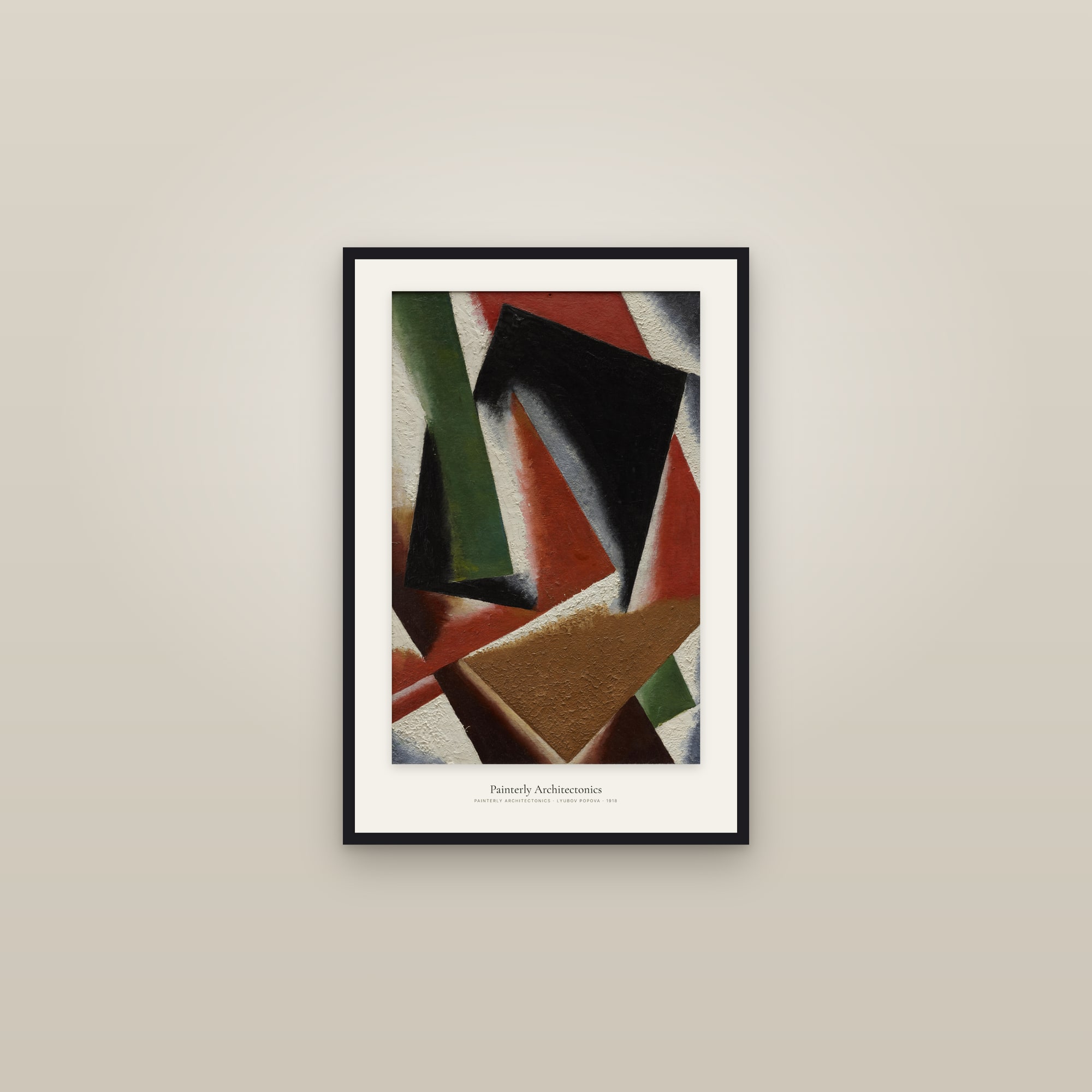 Painterly Architectonics — framed in a gallery setting