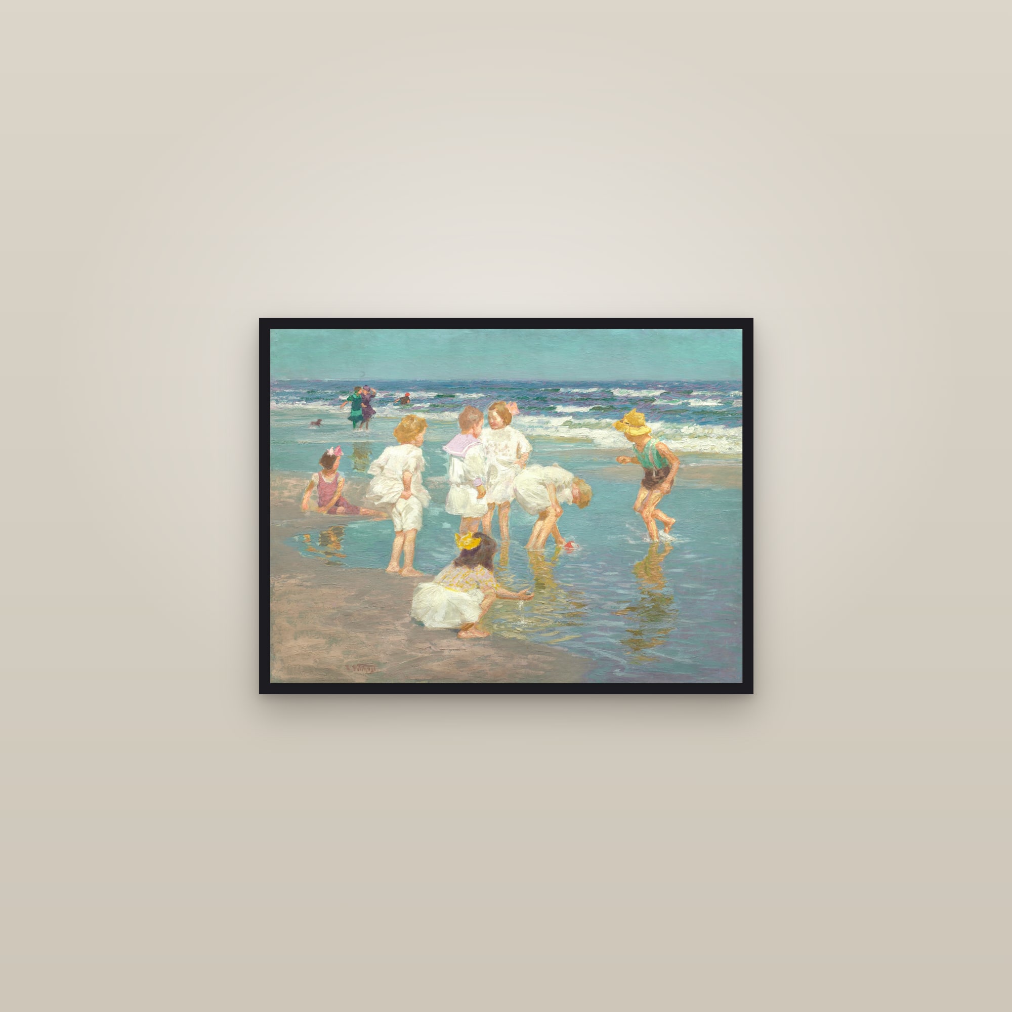 A Holiday (Full) — Full-Bleed Edition — framed in a gallery setting