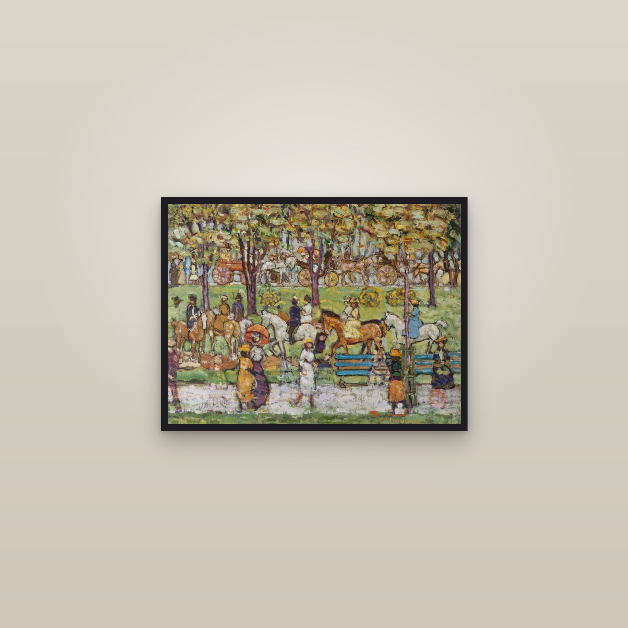 Central Park (Full) — Full-Bleed Edition — framed in a gallery setting