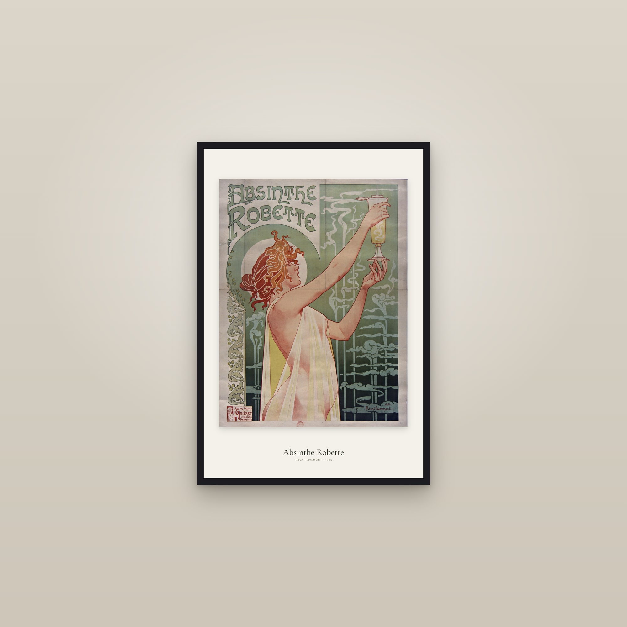Absinthe Robette — framed in a gallery setting