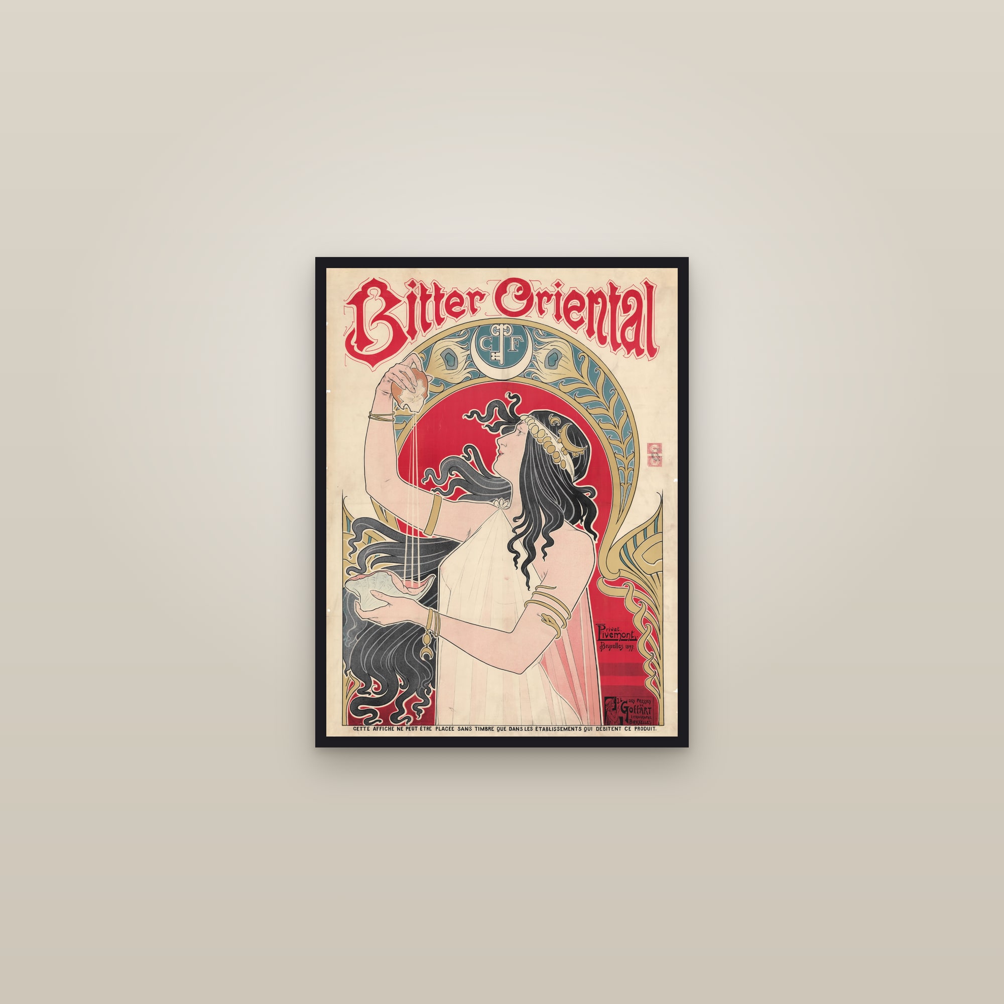 Bitter Oriental (Full) — Full-Bleed Edition — framed in a gallery setting