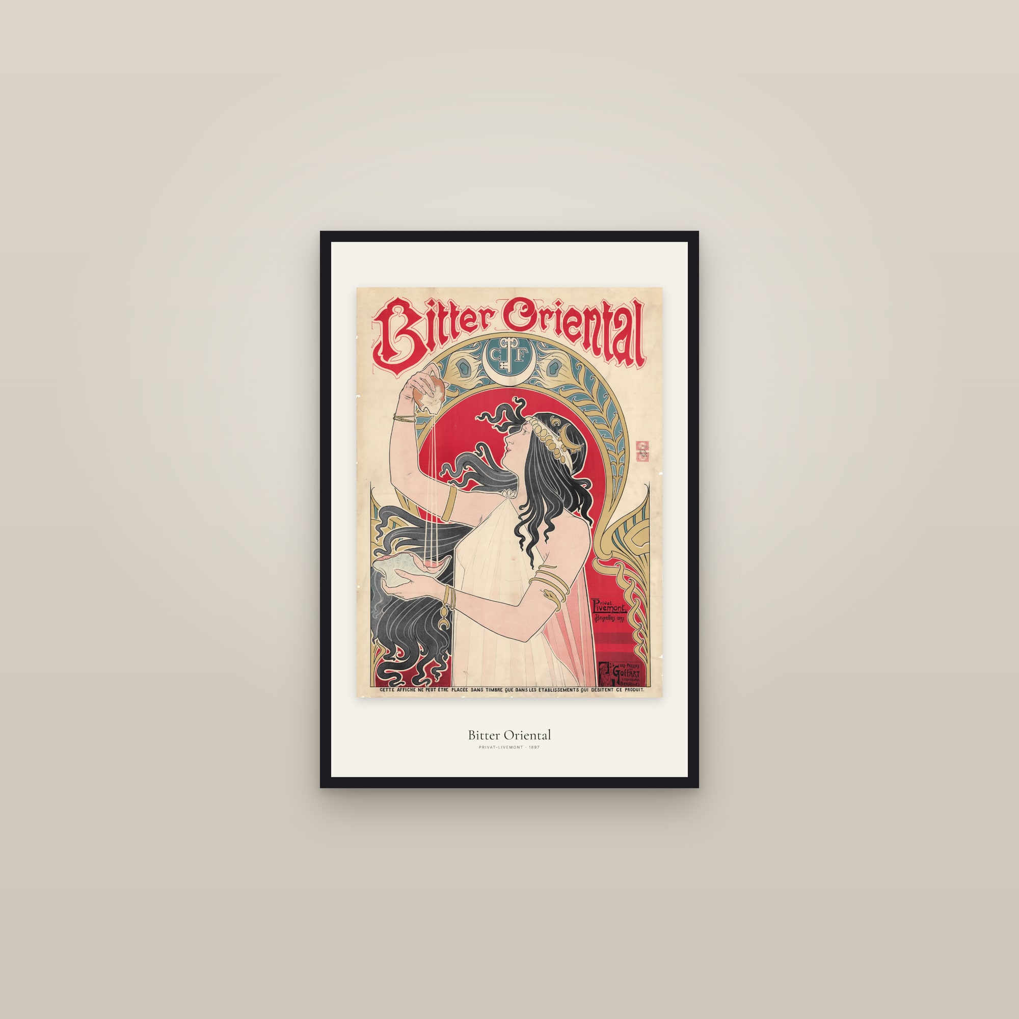 Bitter Oriental — framed in a gallery setting