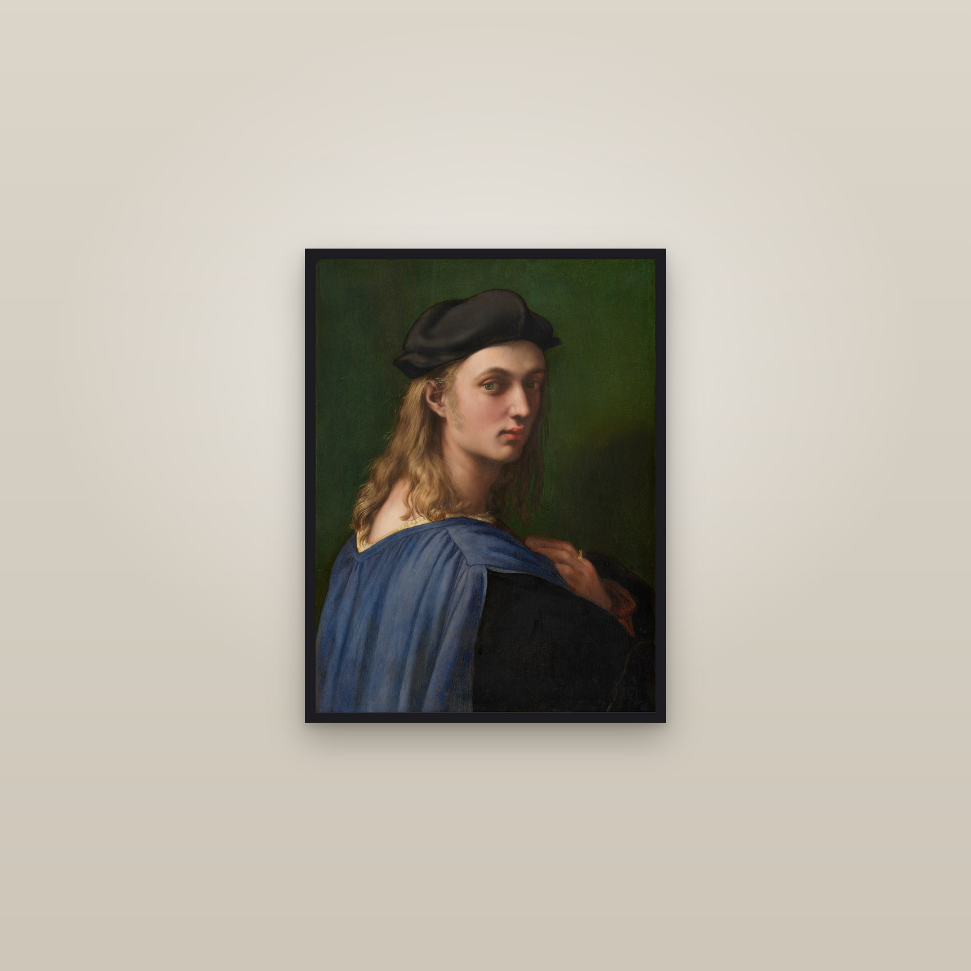 Bindo Altoviti (Full) — Full-Bleed Edition — framed in a gallery setting