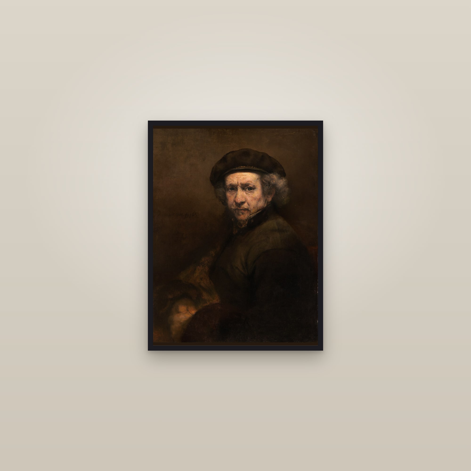Self-Portrait — Full-Bleed Edition — framed in a gallery setting