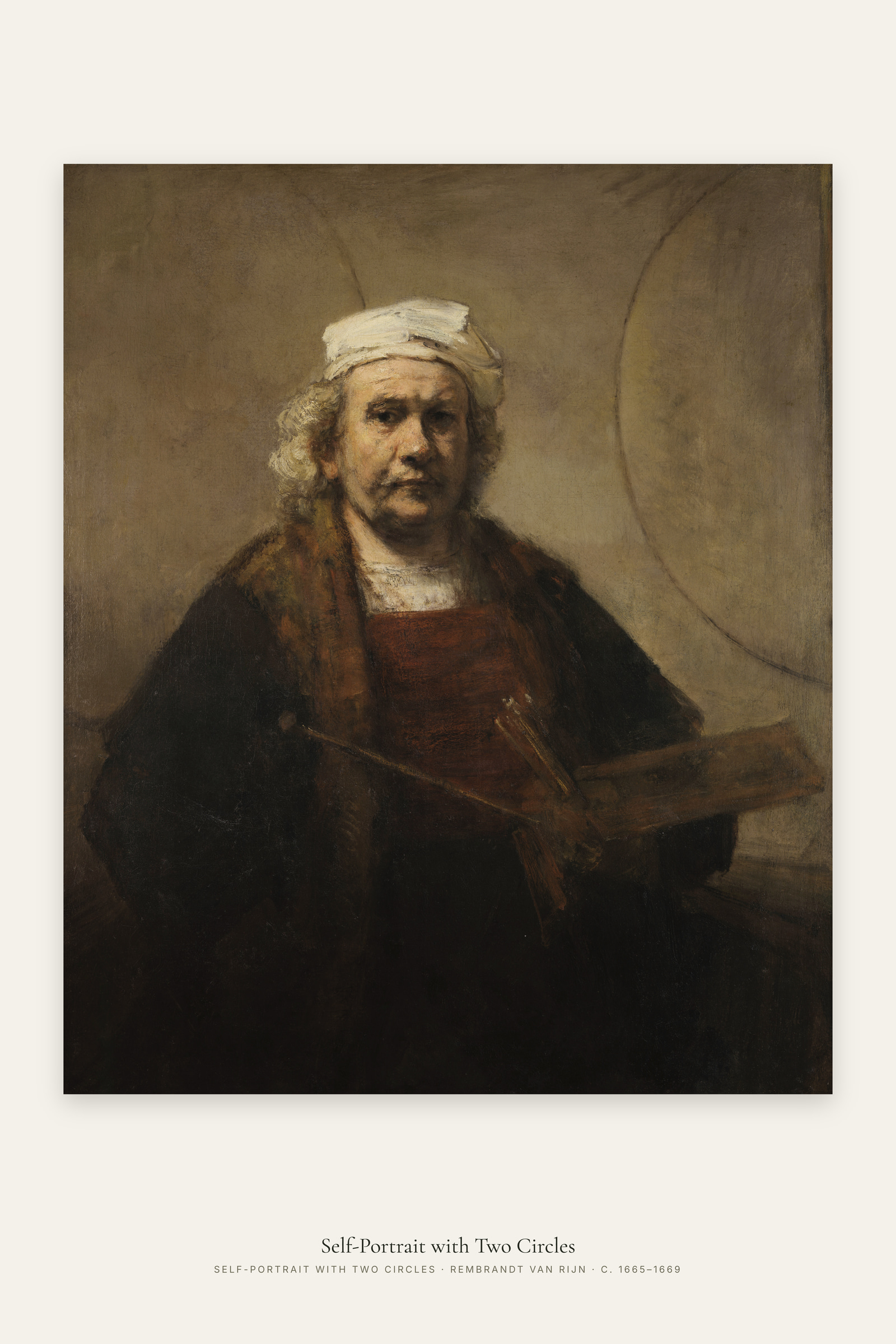 Self-Portrait with Two Circles