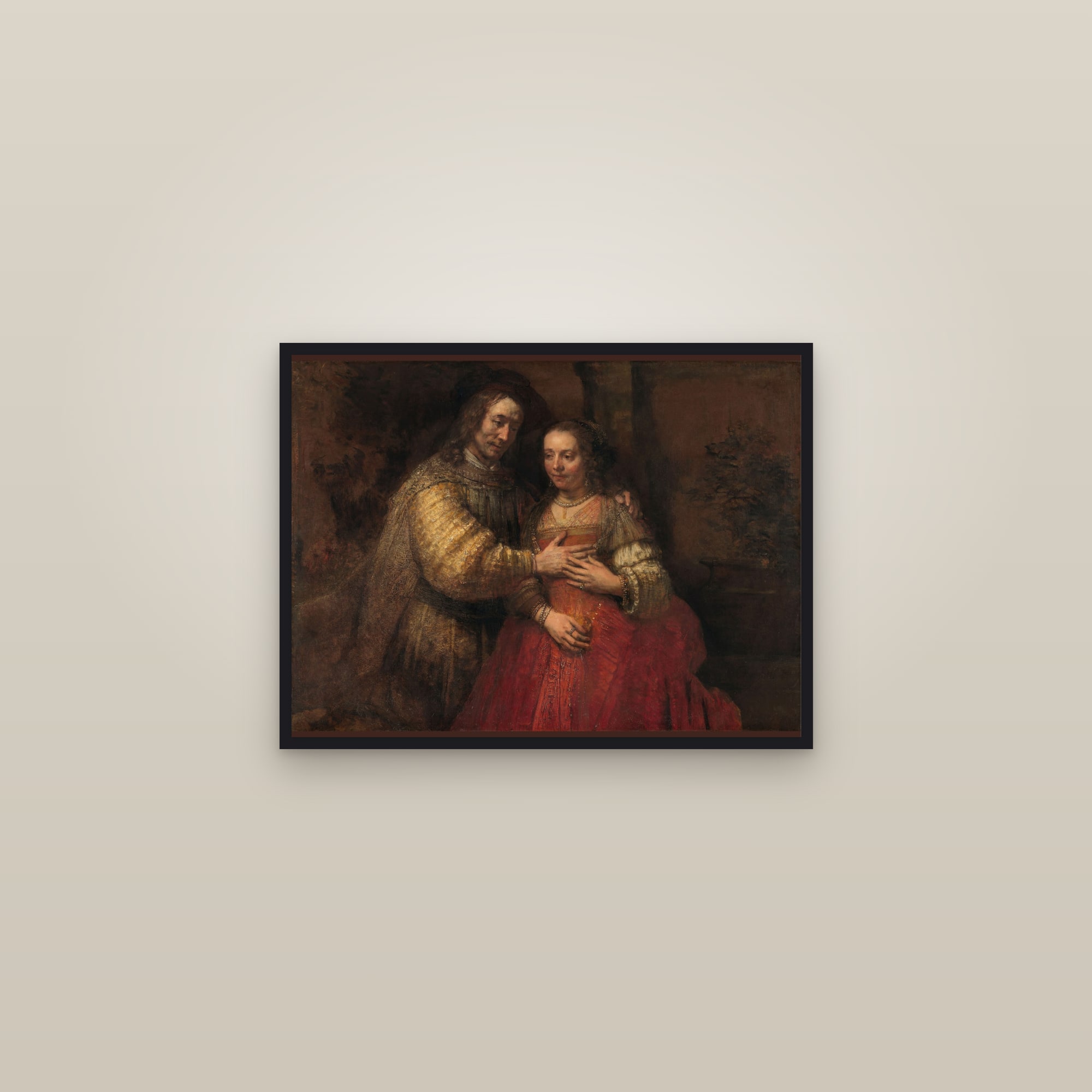 The Jewish Bride (Full) — Full-Bleed Edition — framed in a gallery setting