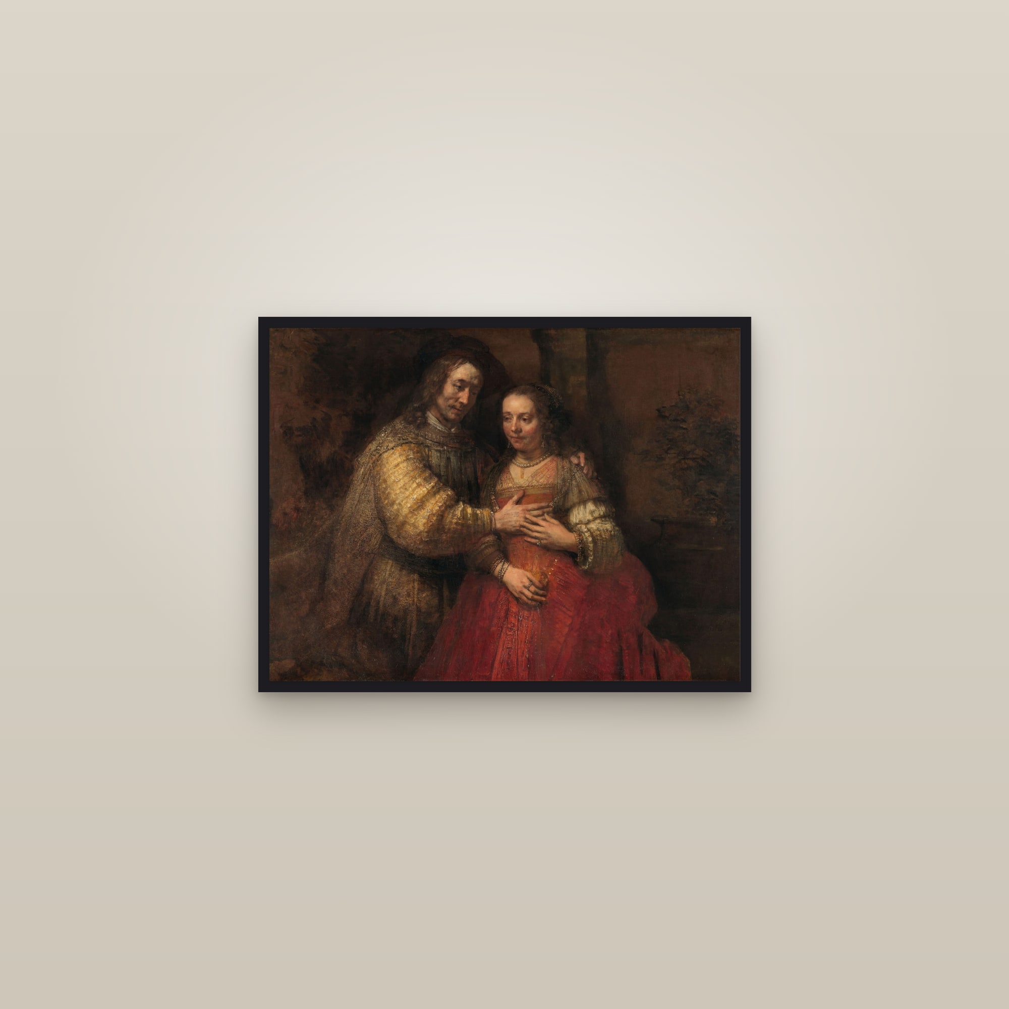 The Jewish Bride (Full) — Full-Bleed Edition — framed in a gallery setting