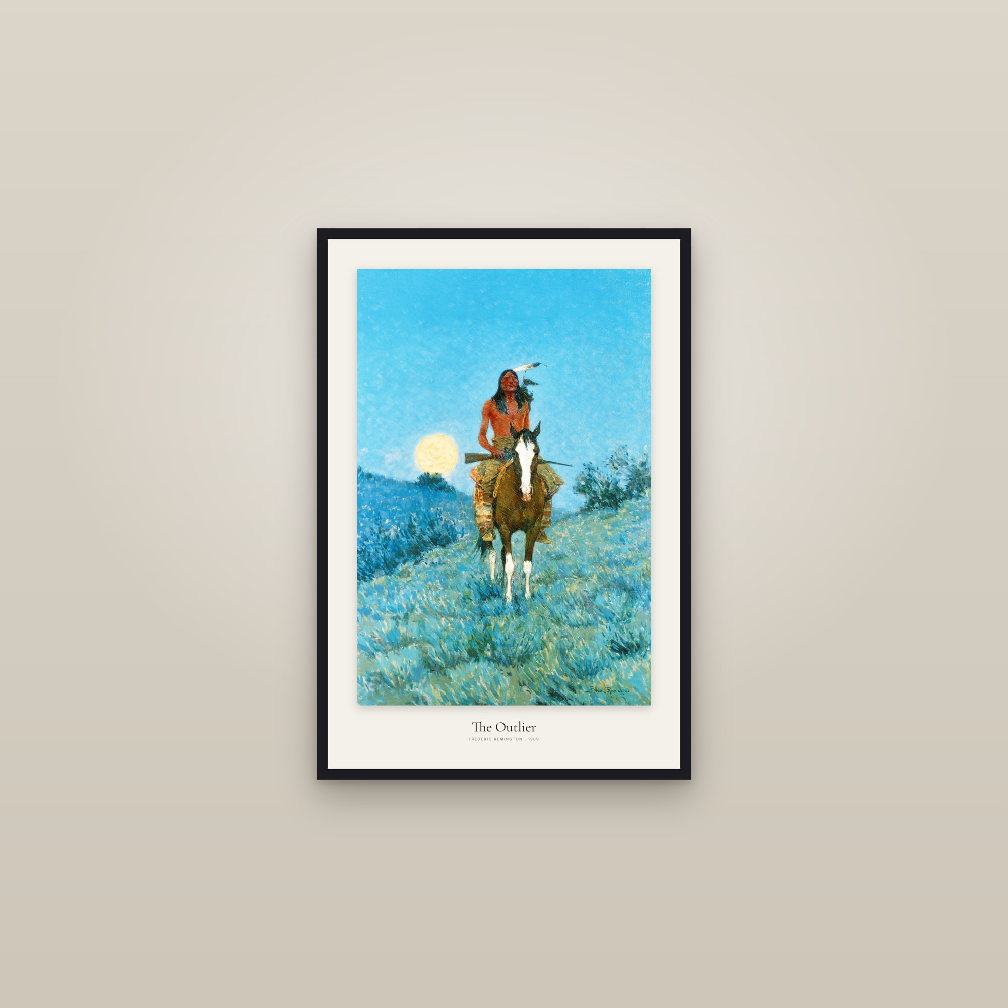 The Outlier — framed in a gallery setting