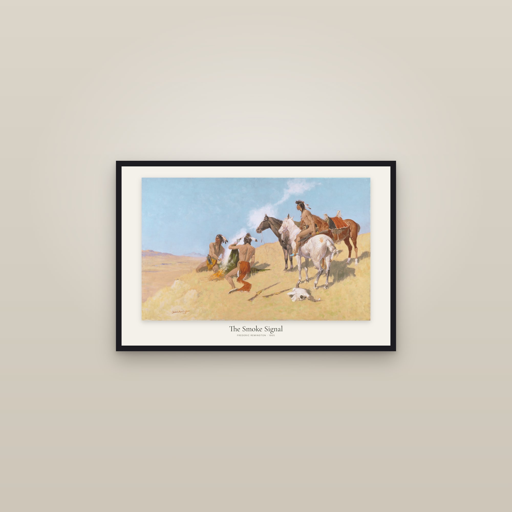 The Smoke Signal — framed in a gallery setting