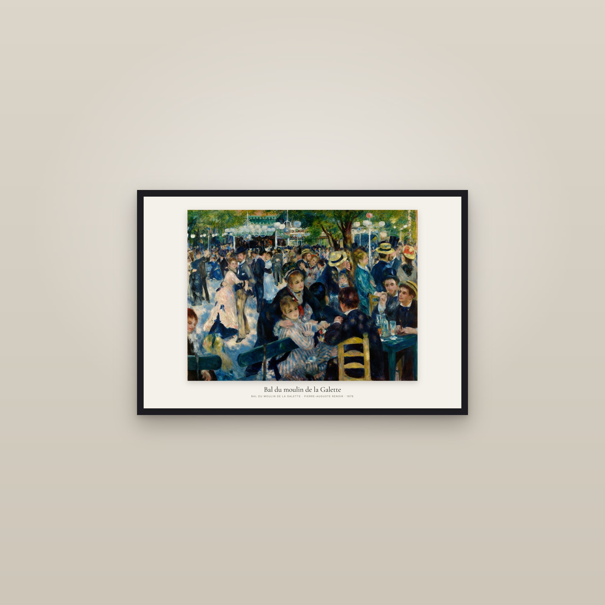 Bal du moulin de la Galette — framed in a gallery setting