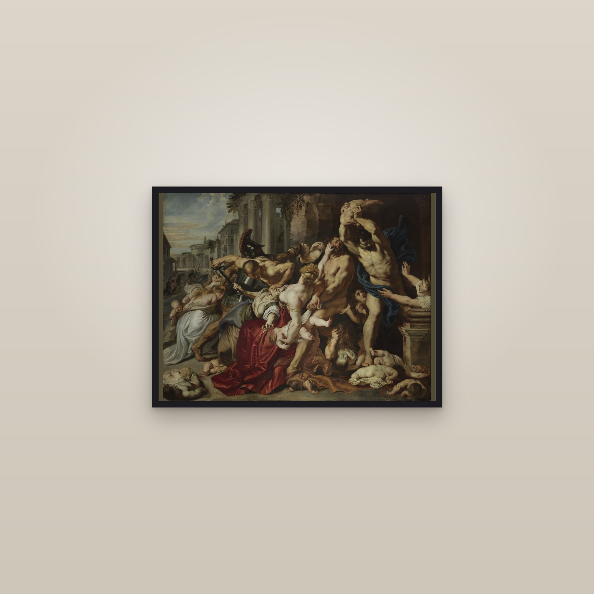 Massacre of the Innocents (Full) — Full-Bleed Edition — framed in a gallery setting