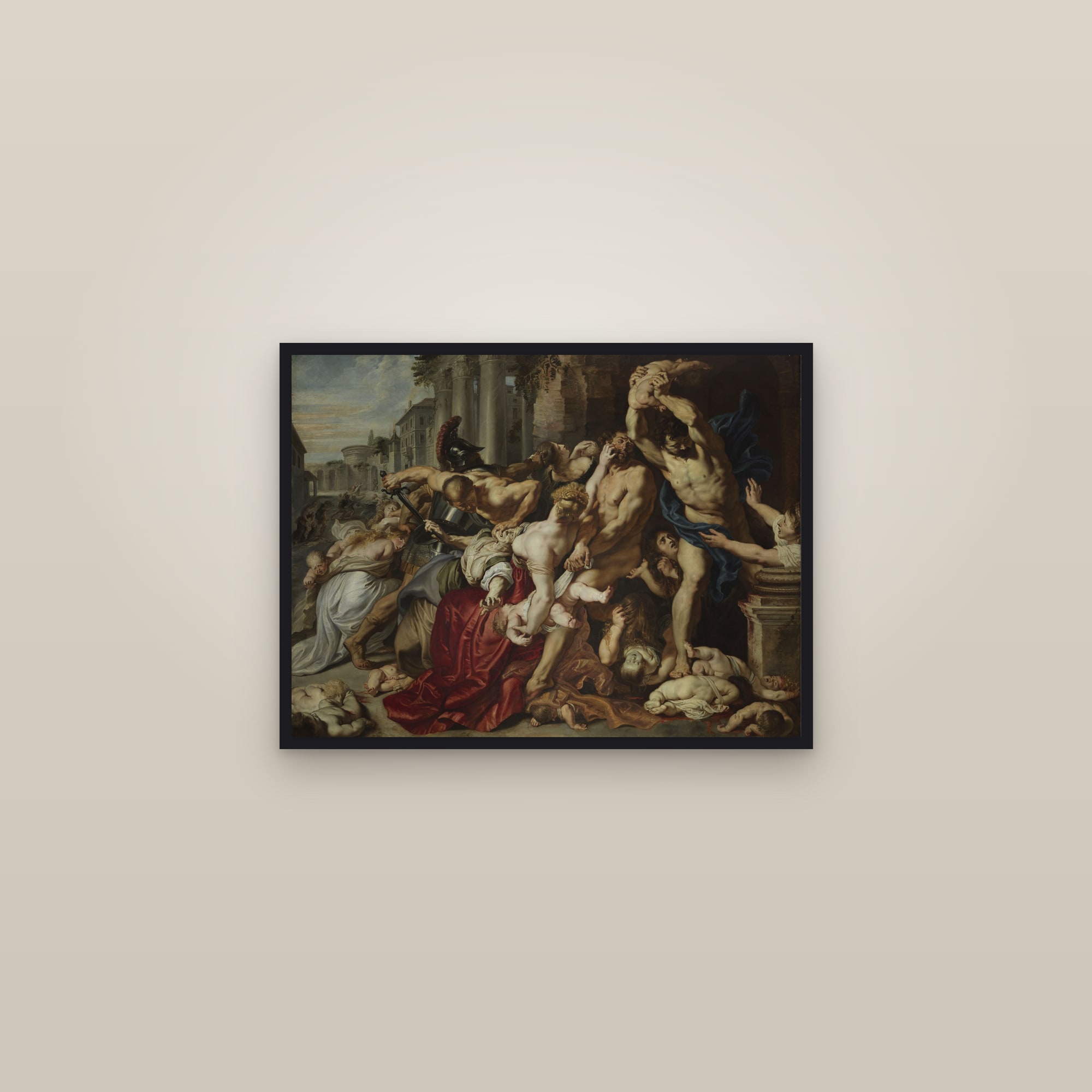 Massacre of the Innocents (Full) — Full-Bleed Edition — framed in a gallery setting