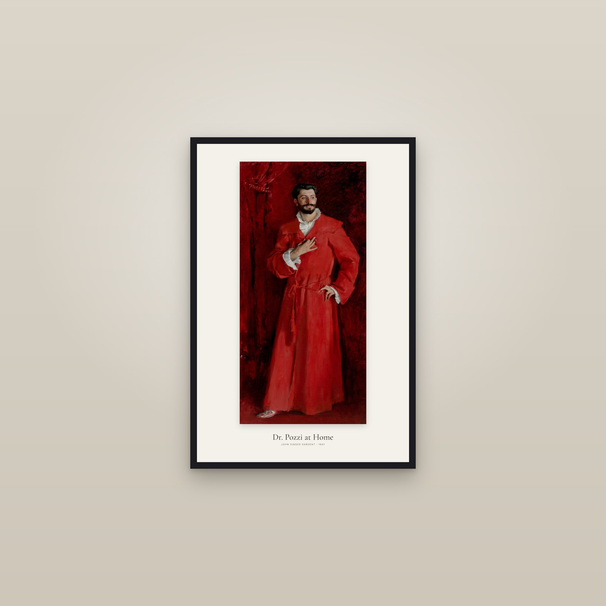 Dr. Pozzi at Home — framed in a gallery setting