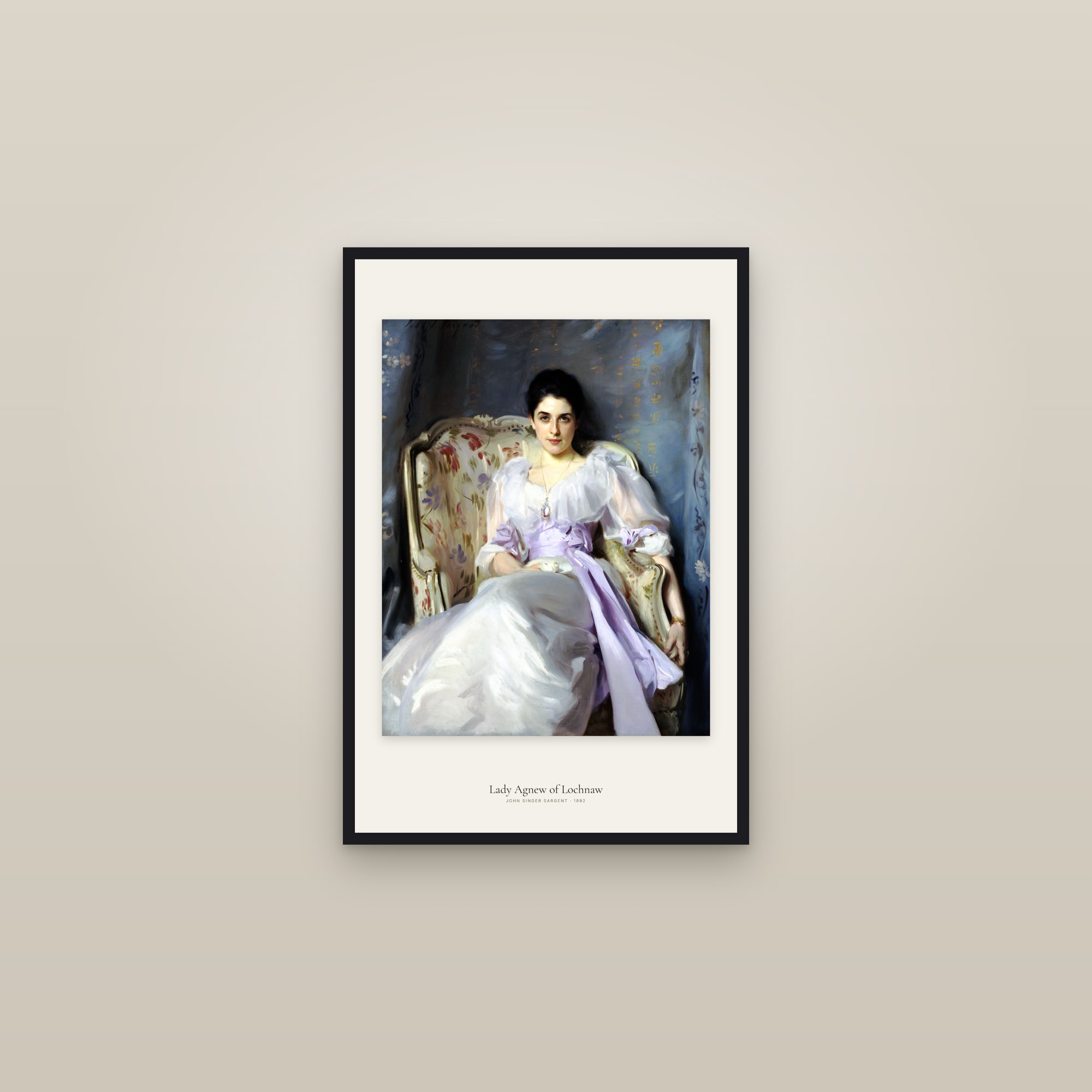 Lady Agnew of Lochnaw — framed in a gallery setting