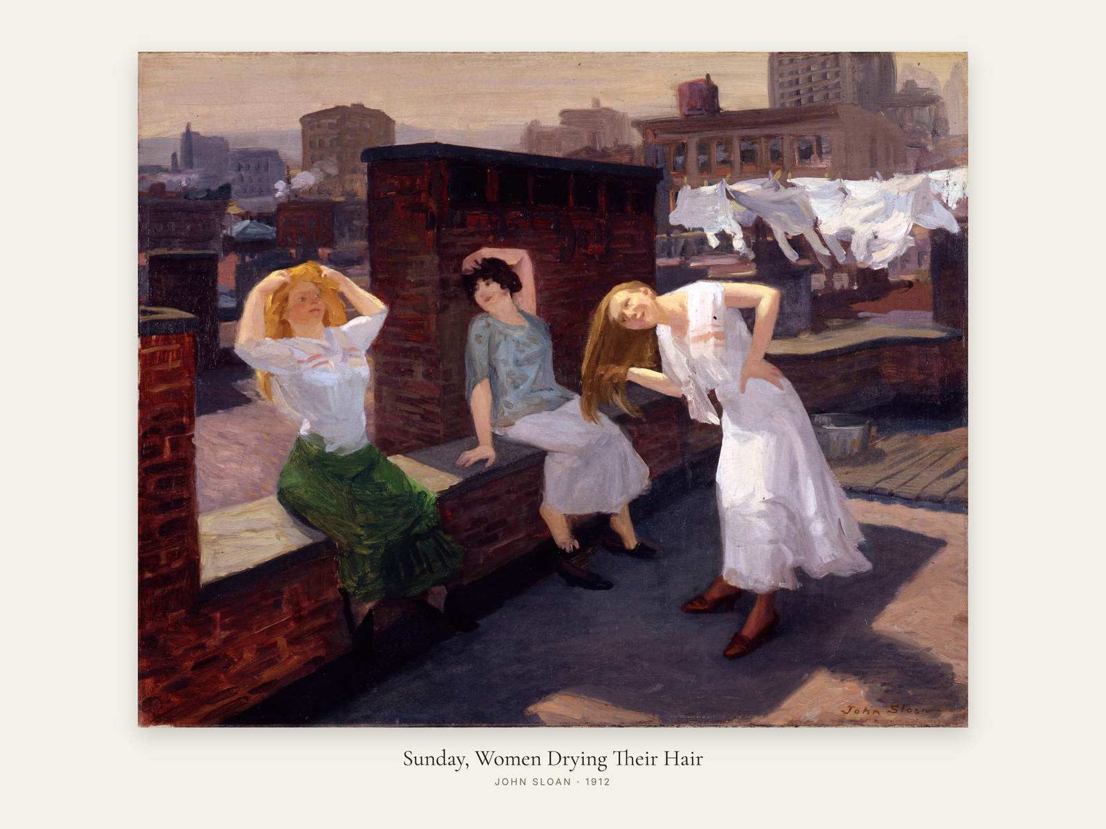Sunday, Women Drying Their Hair