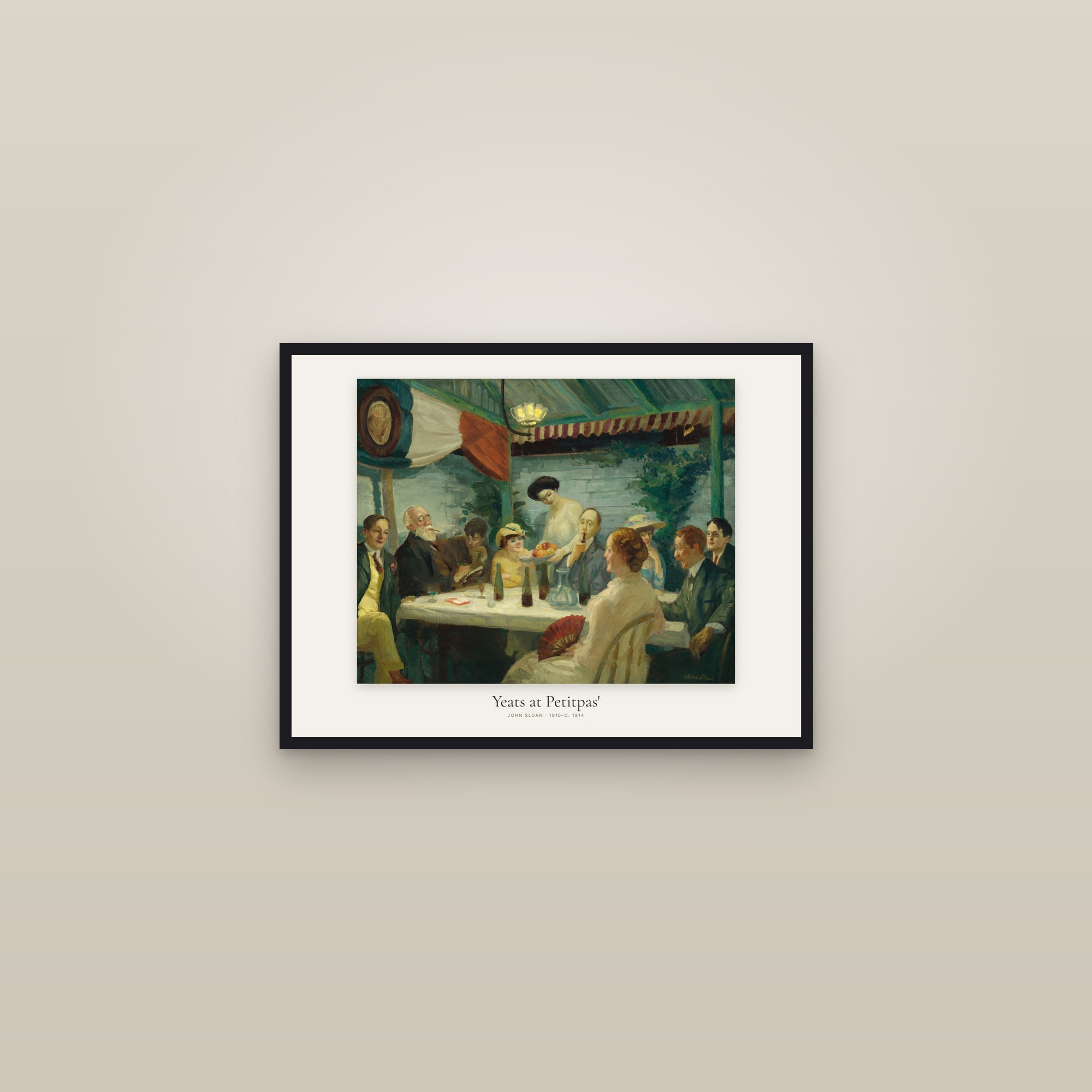 Yeats at Petitpas' — framed in a gallery setting