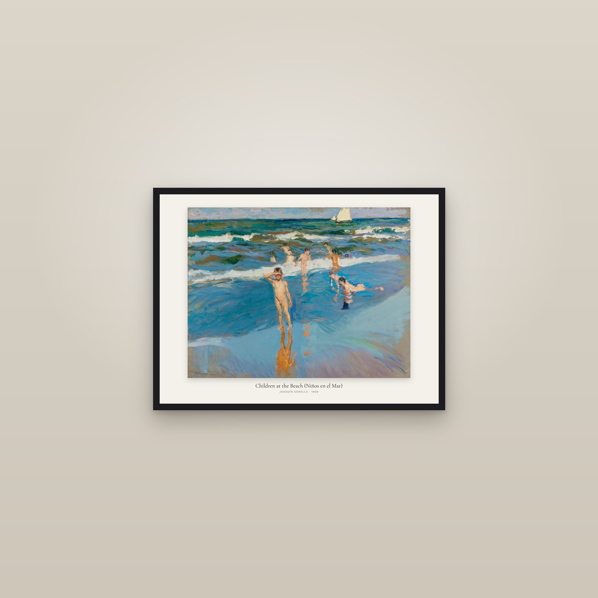 Children at the Beach (Niños en el Mar)