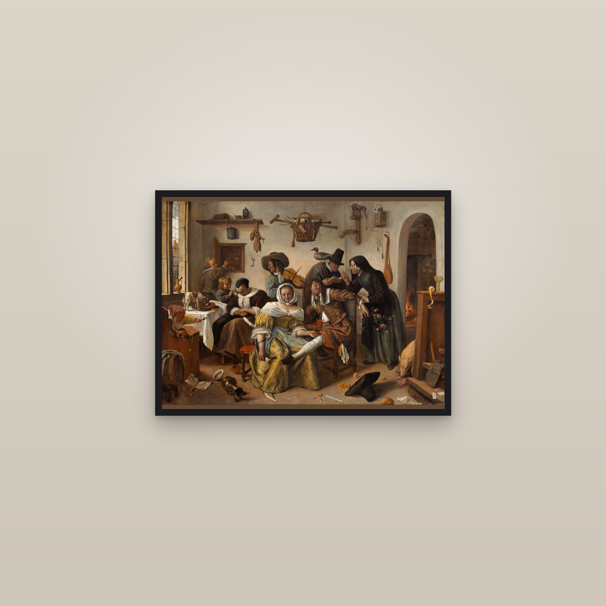 Beware of Luxury (In Weelde Siet Toe) (Full) — Full-Bleed Edition — framed in a gallery setting