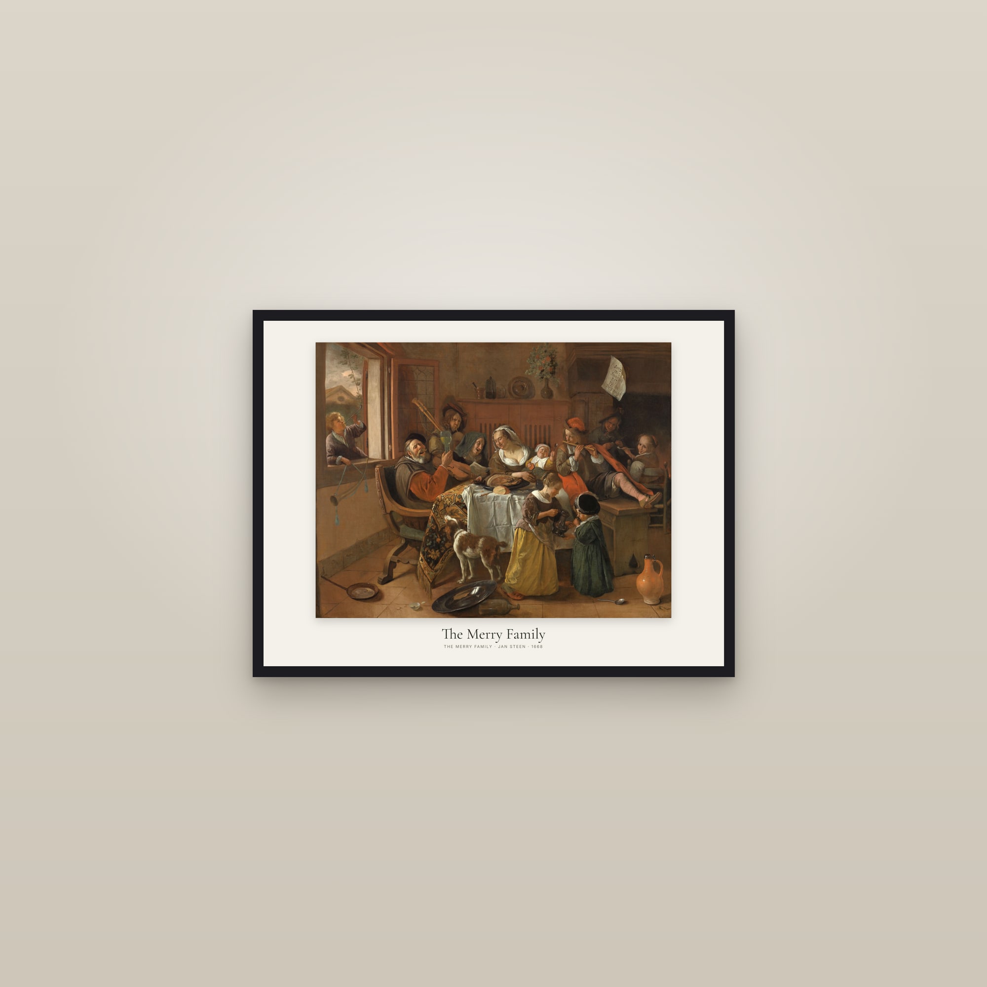 The Merry Family — framed in a gallery setting