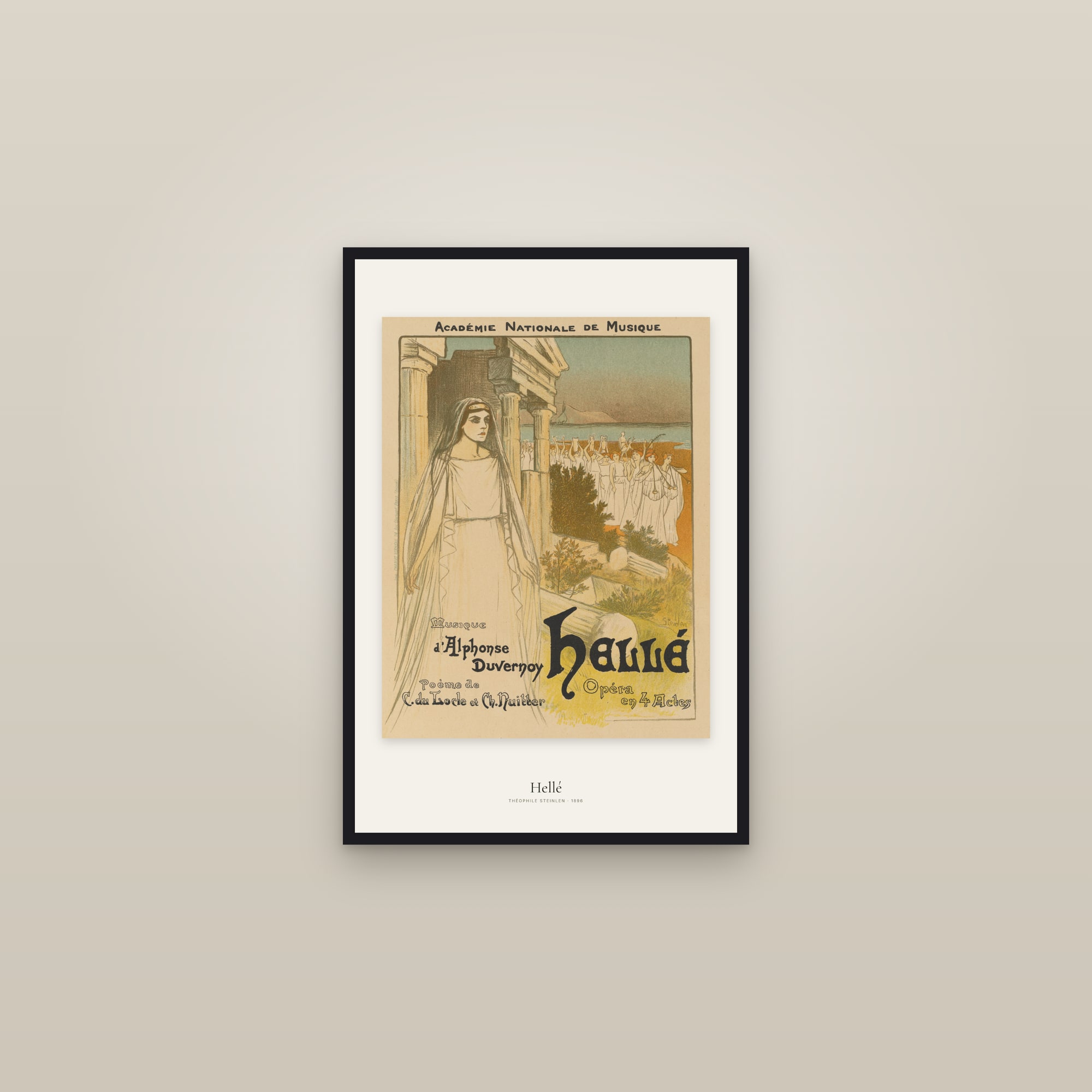 Hellé — framed in a gallery setting