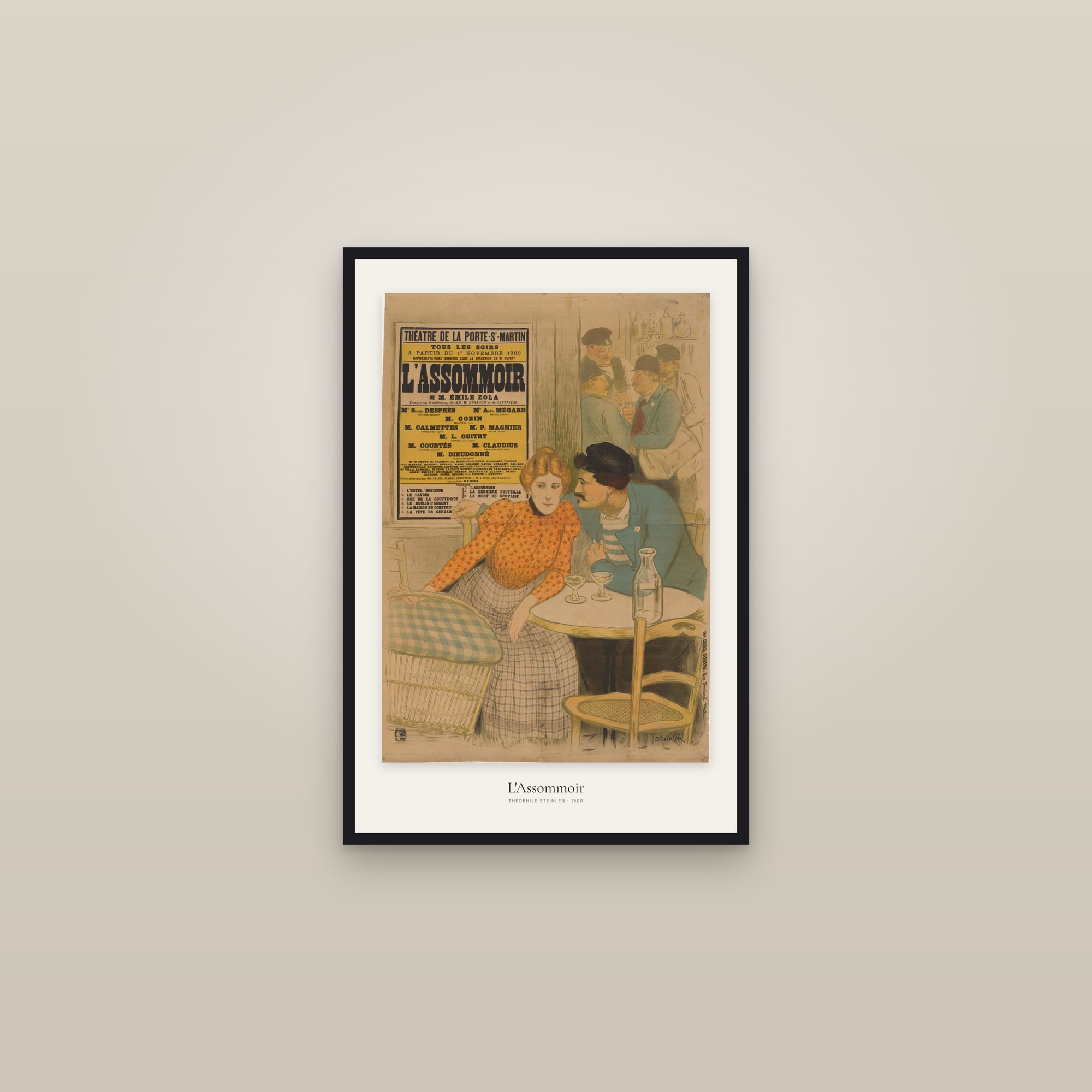 L'Assommoir — framed in a gallery setting