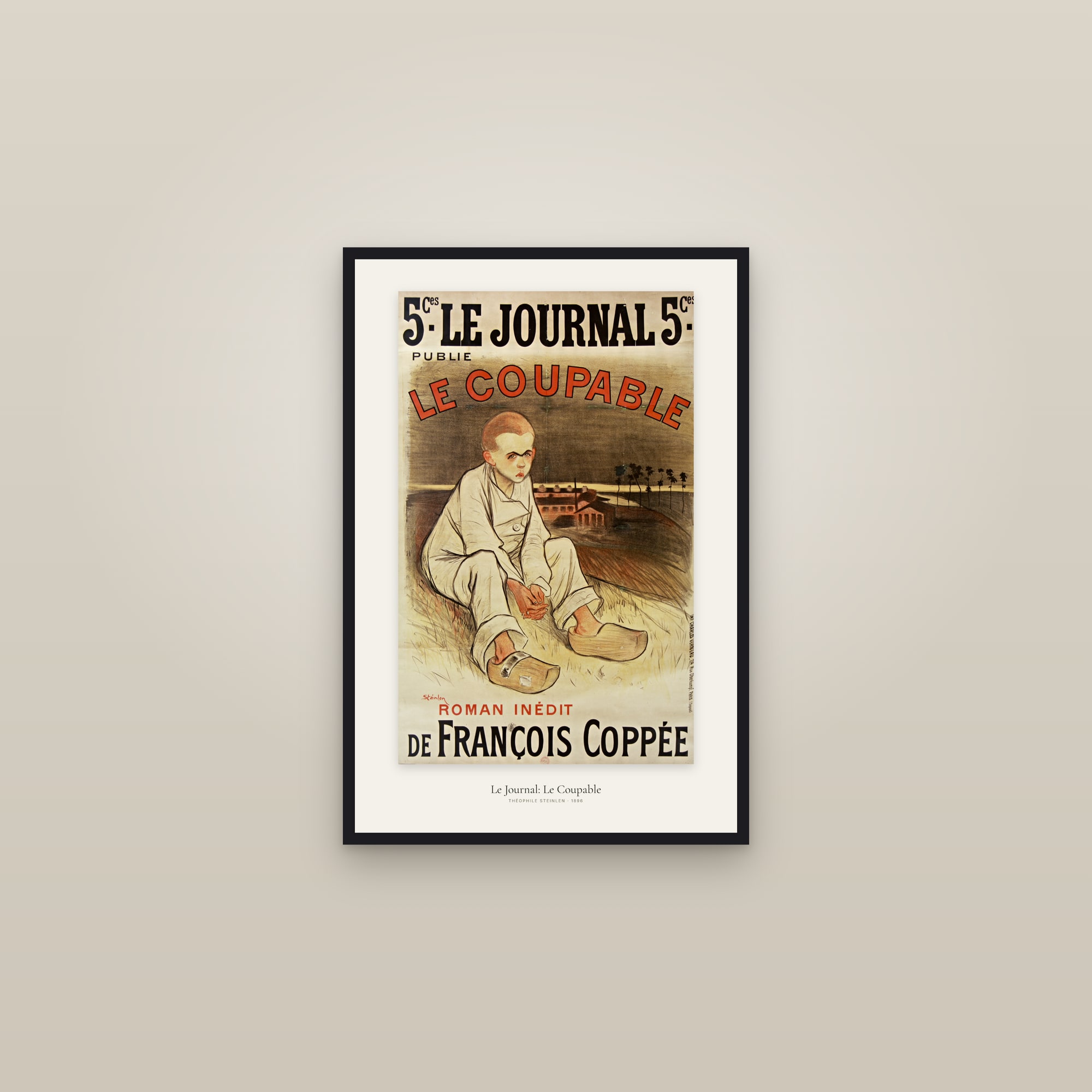 Le Journal: Le Coupable — framed in a gallery setting