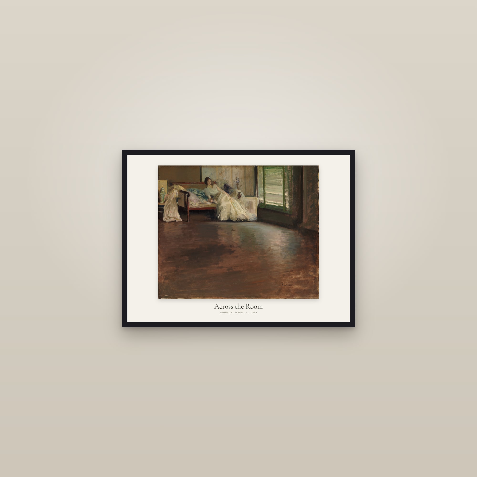 Across the Room — framed in a gallery setting