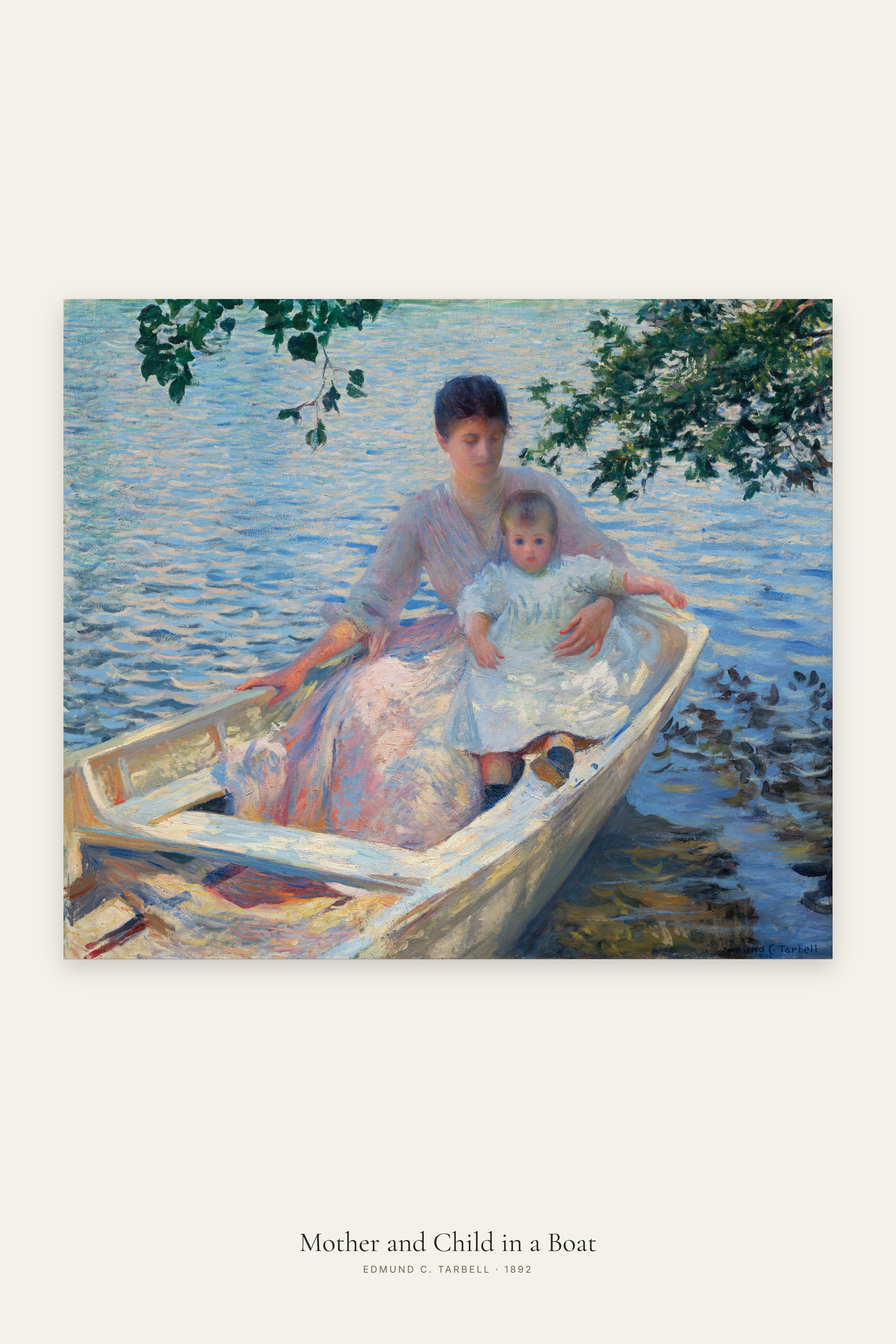 Mother and Child in a Boat