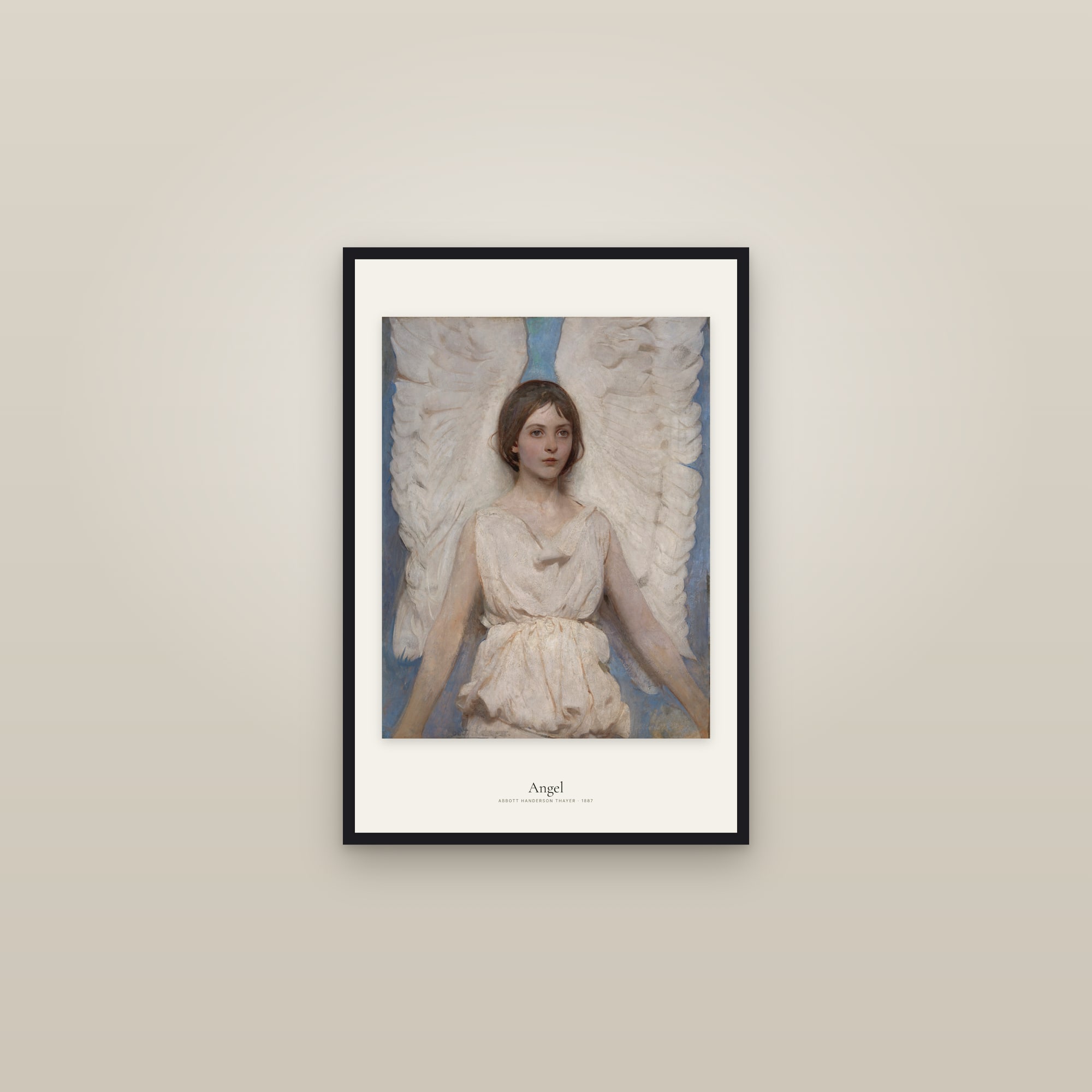 Angel — framed in a gallery setting