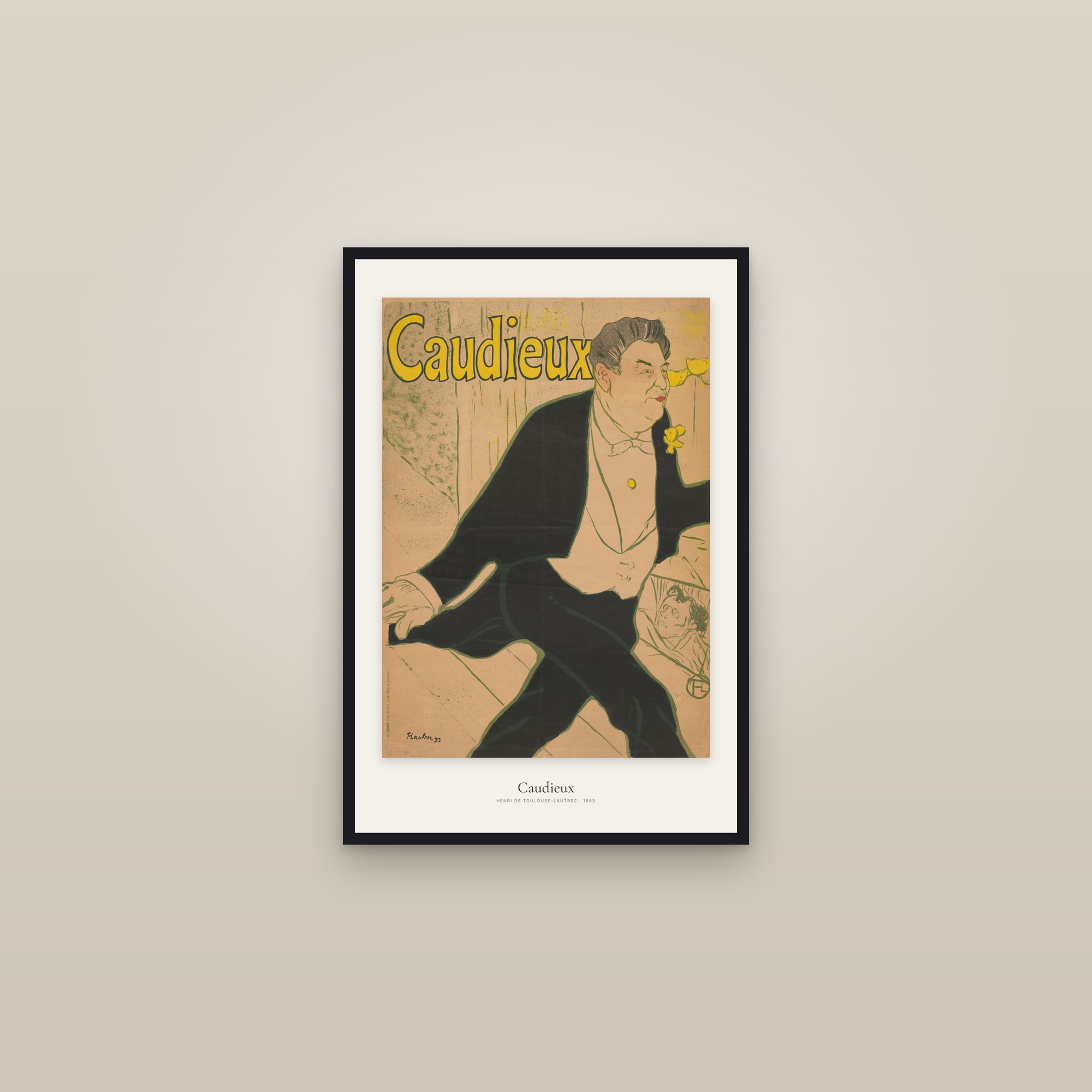 Caudieux — framed in a gallery setting
