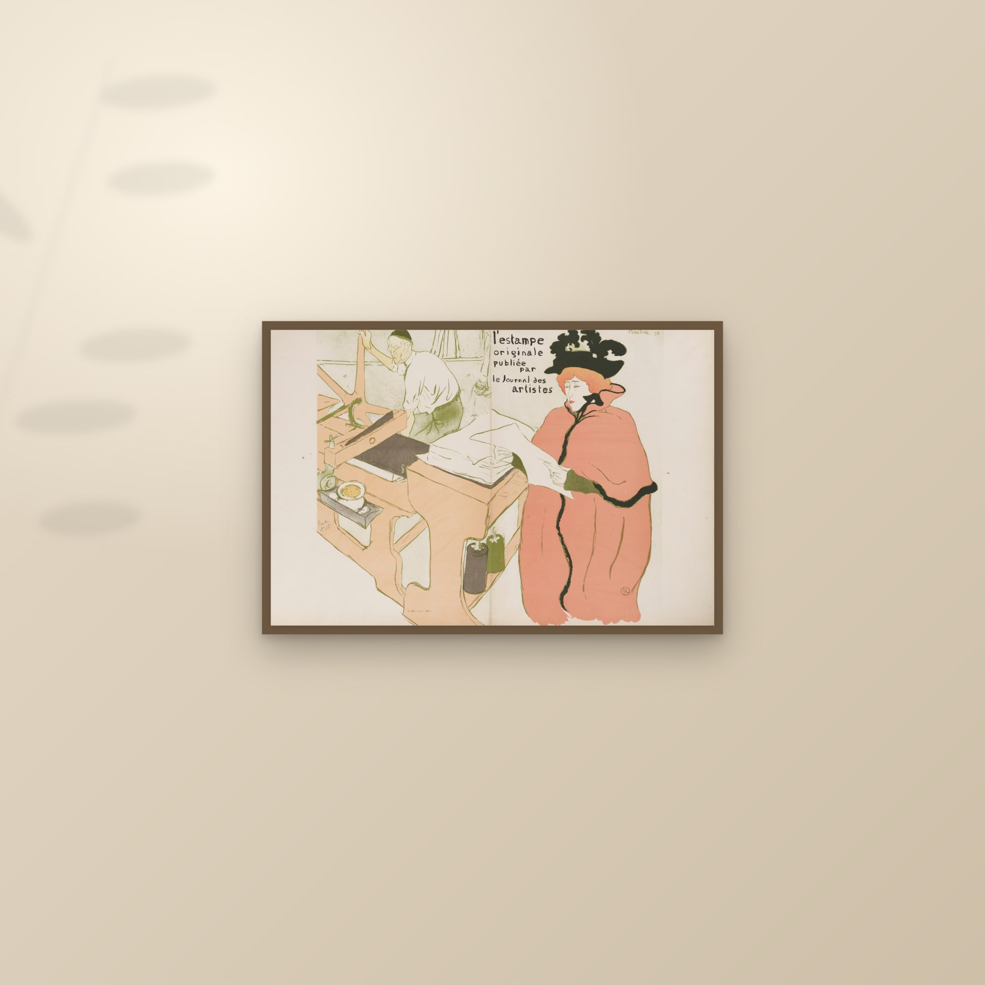 L'Estampe Originale (Cover) (Full) — Full-Bleed Edition — framed and styled on a sunlit wall