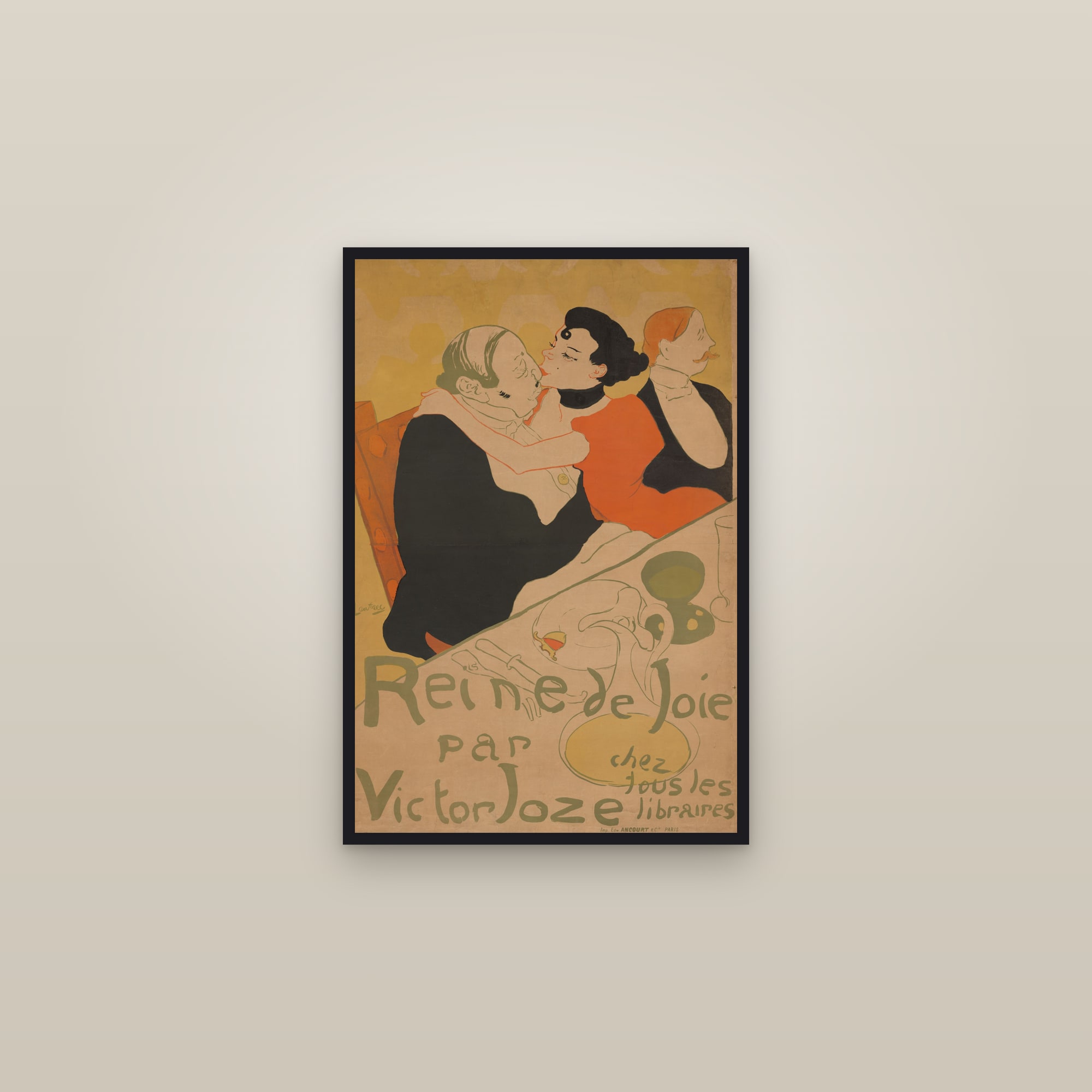 Reine de Joie (Full) — Full-Bleed Edition — framed in a gallery setting