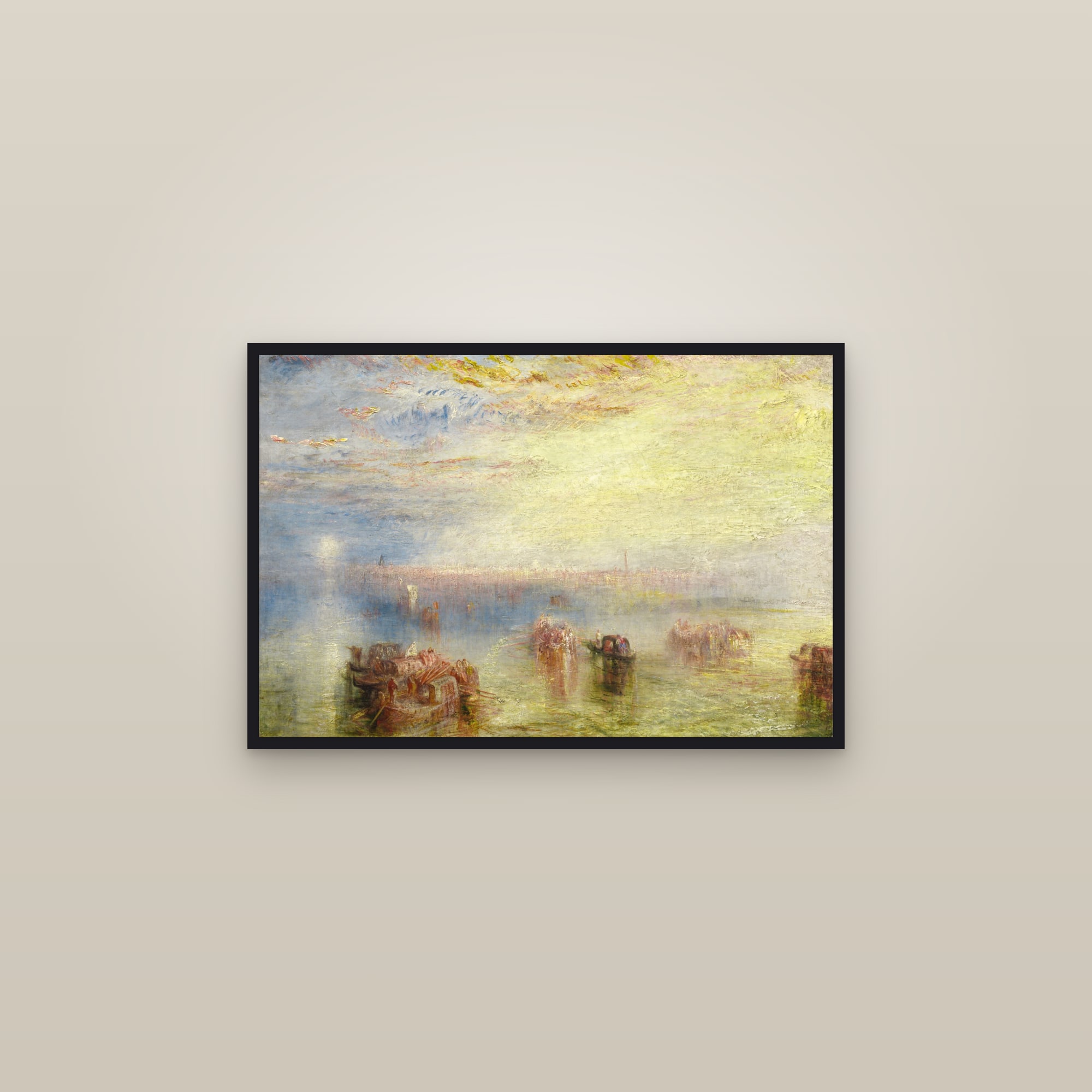 Approach to Venice (Full) — Full-Bleed Edition — framed in a gallery setting