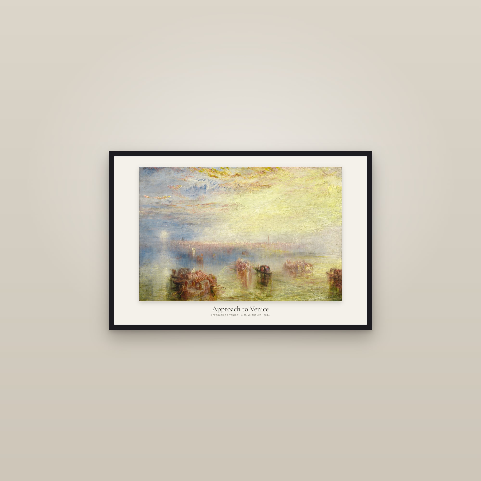 Approach to Venice — framed in a gallery setting