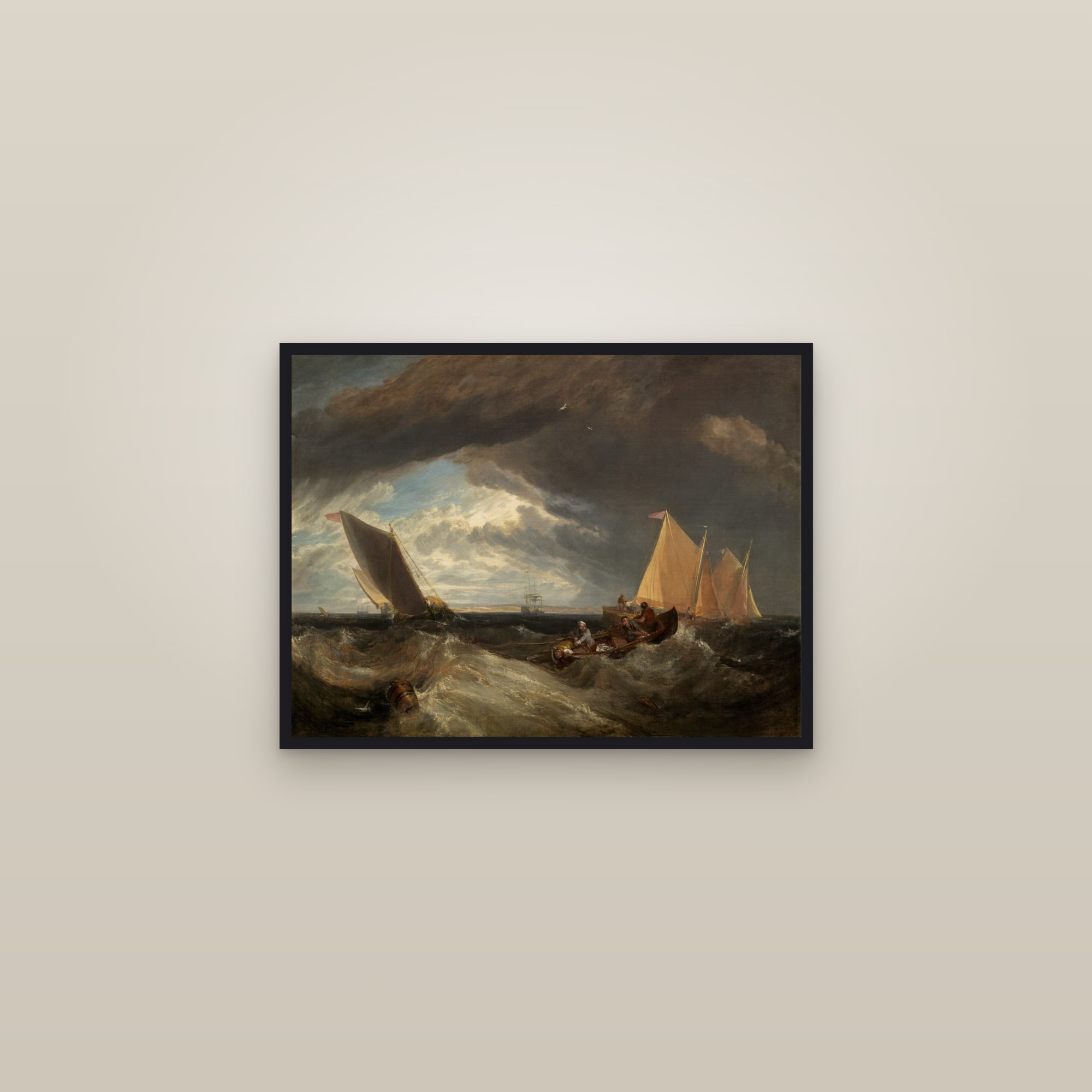 The Junction of the Thames and the Medway (Full) — Full-Bleed Edition — framed in a gallery setting