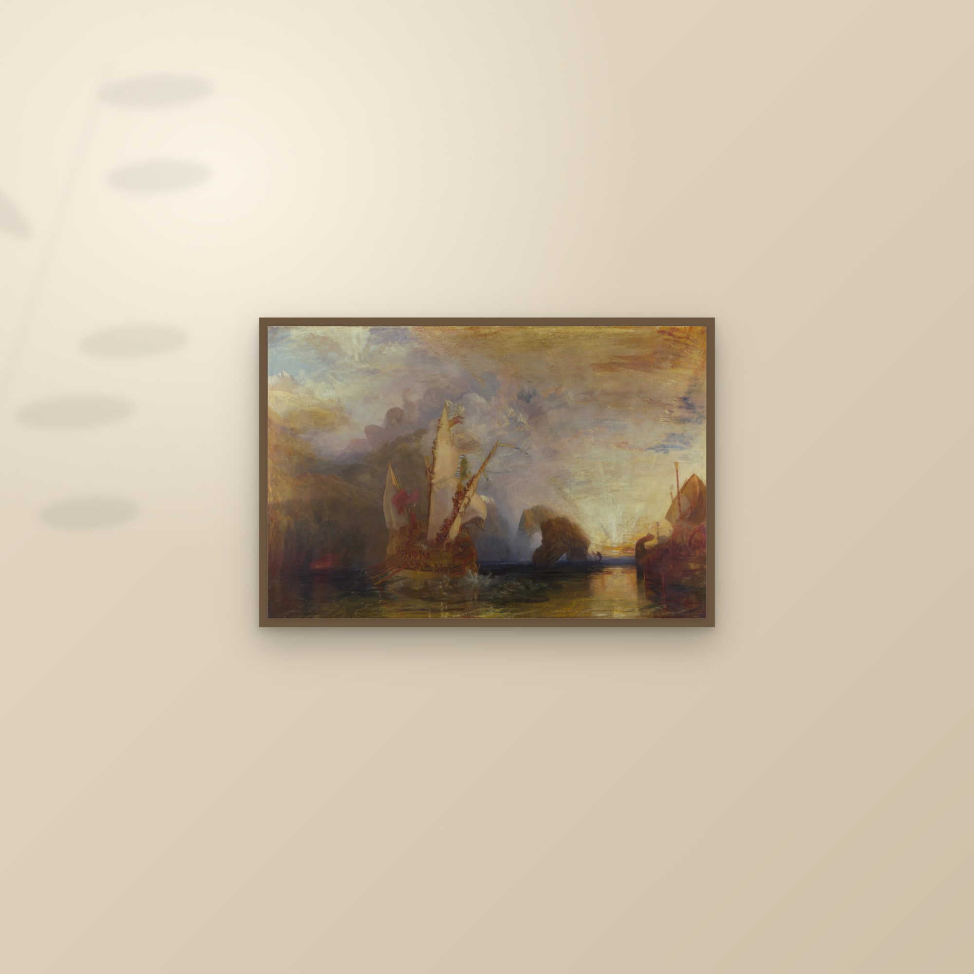 Ulysses Deriding Polyphemus (Full) — Full-Bleed Edition — framed and styled on a sunlit wall
