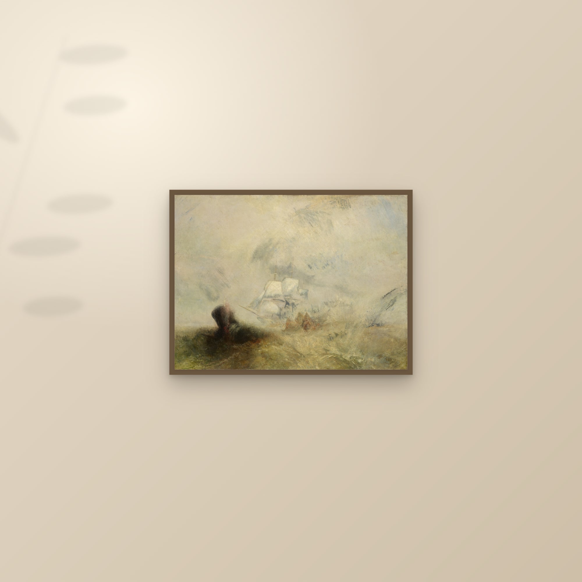 Whalers (Full) — Full-Bleed Edition — framed and styled on a sunlit wall