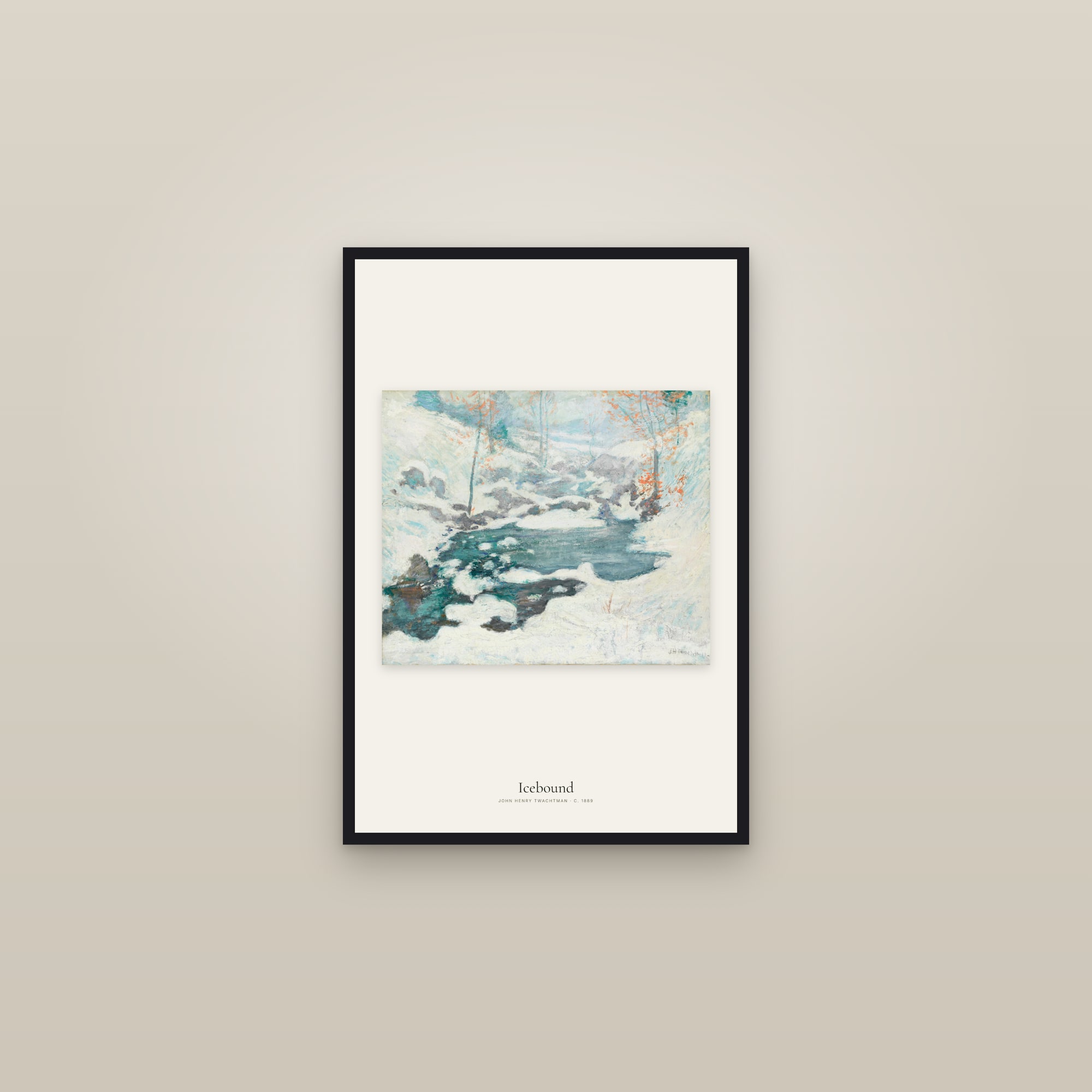 Icebound — framed in a gallery setting