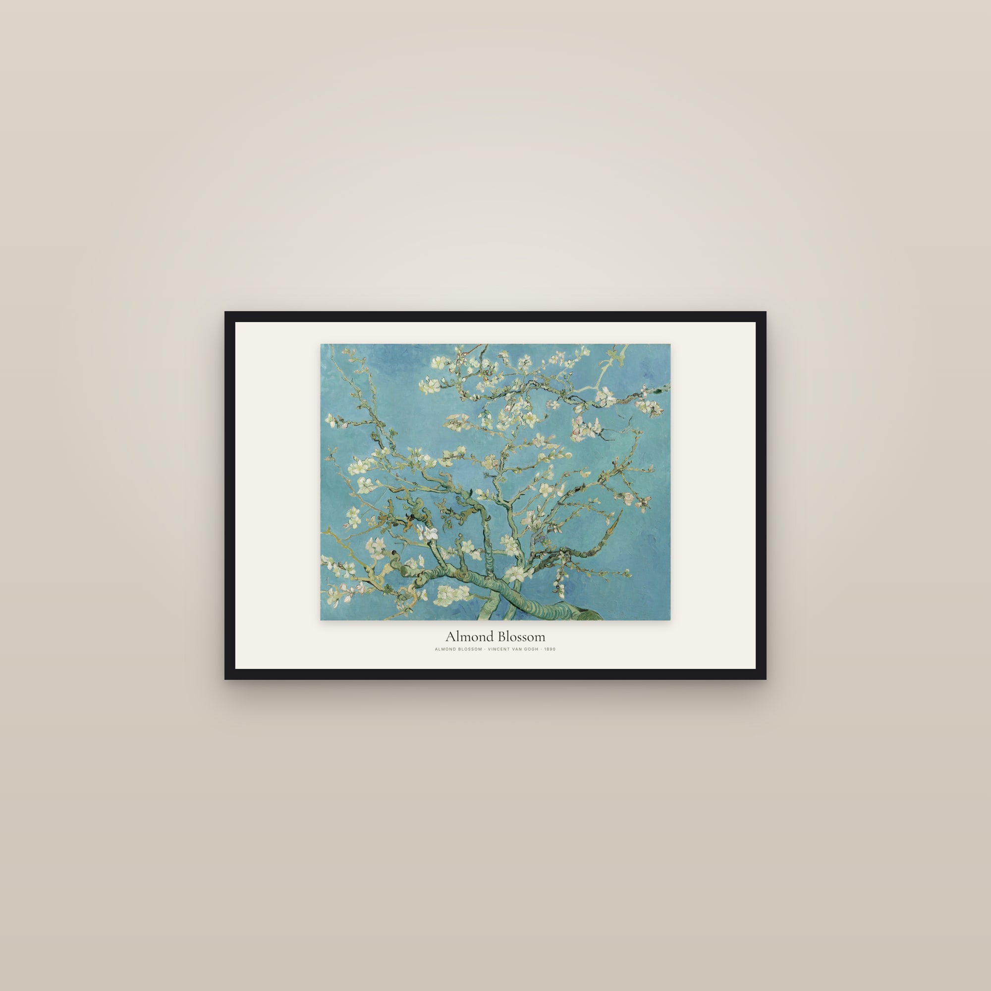 Almond Blossom — framed in a gallery setting